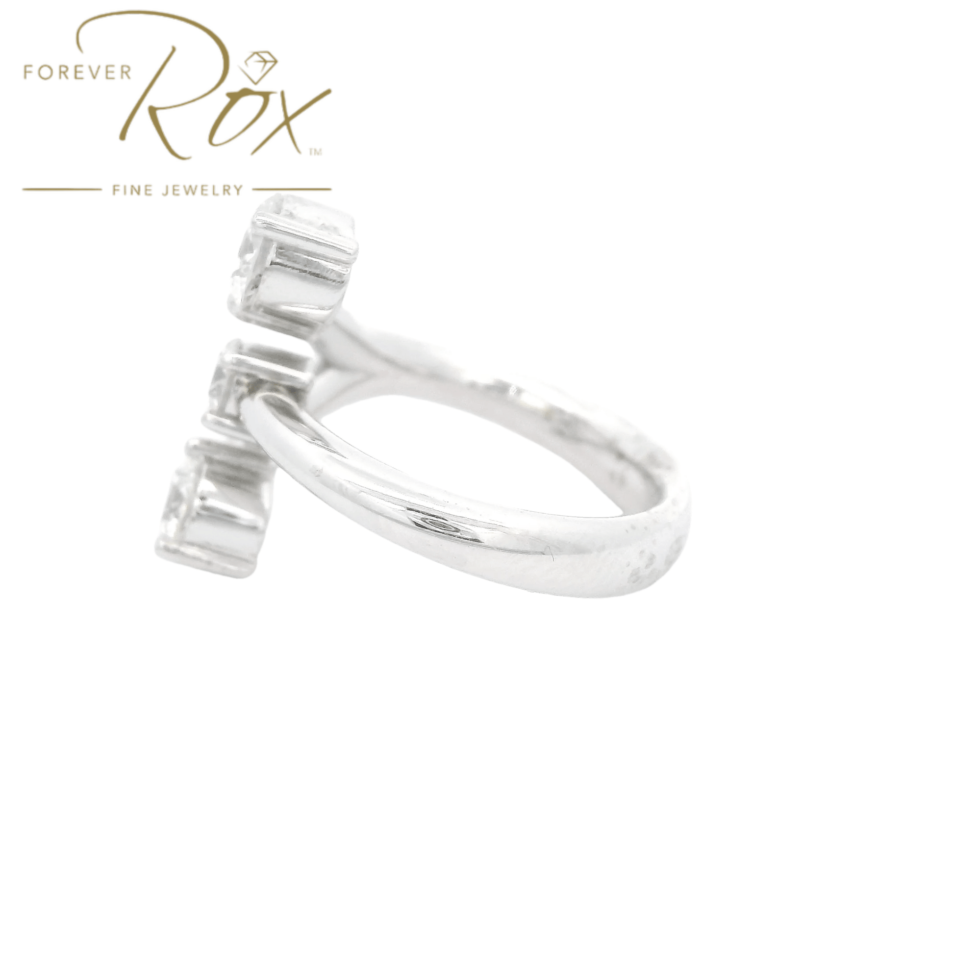 Custom Three Round Diamond Split Y Ring - Forever Rox