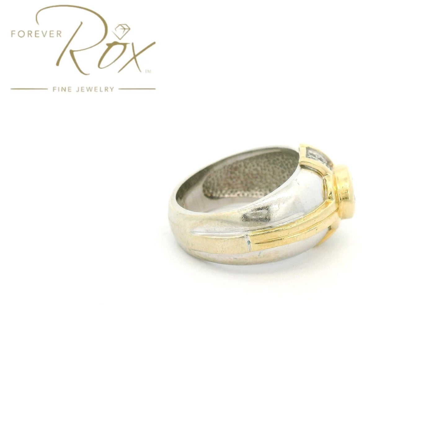 Custom Two Tone Tanzanite Ring With Diamonds - Forever Rox Fine Jewelry