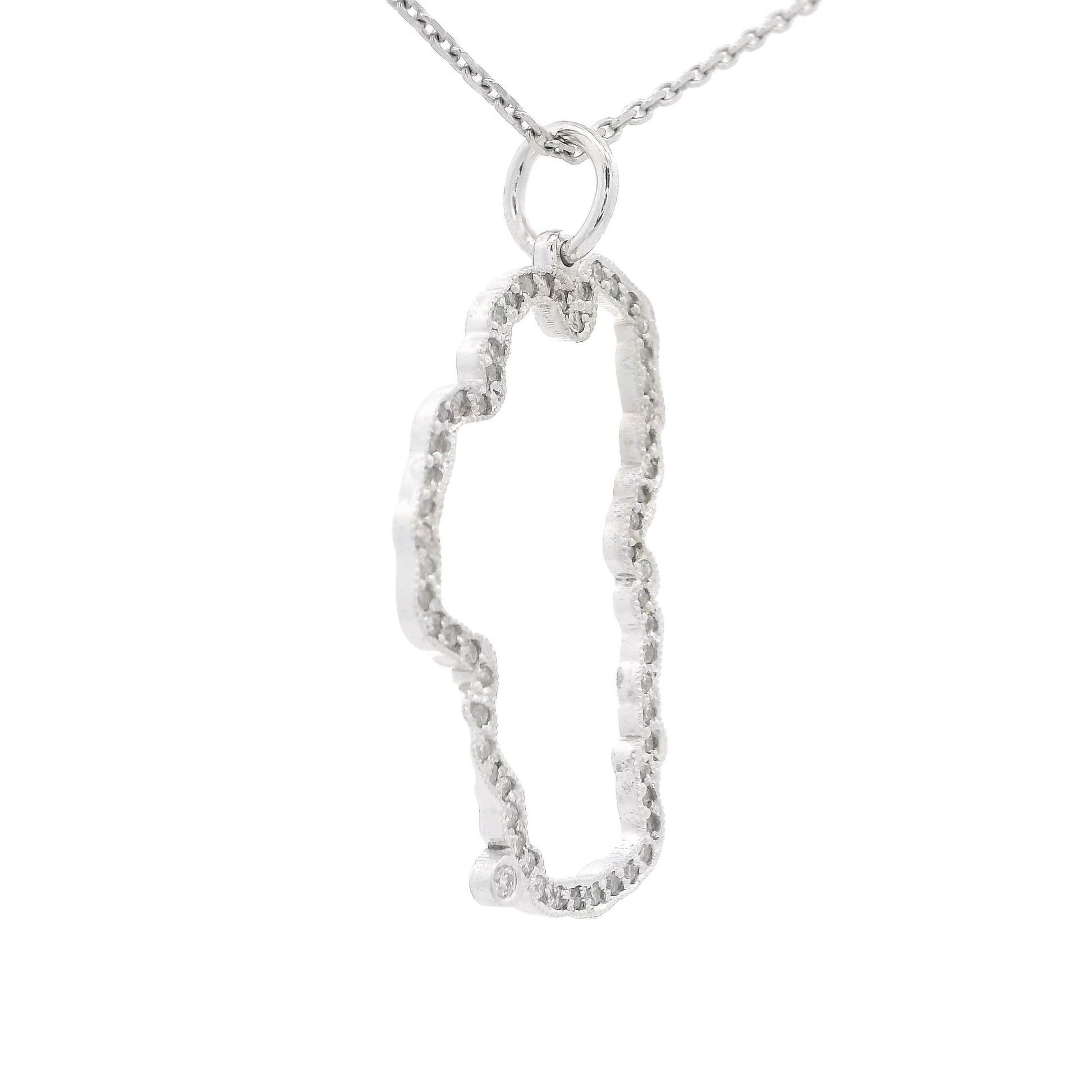 Custom White Gold Diamond Tahoe Pendant - Forever Rox