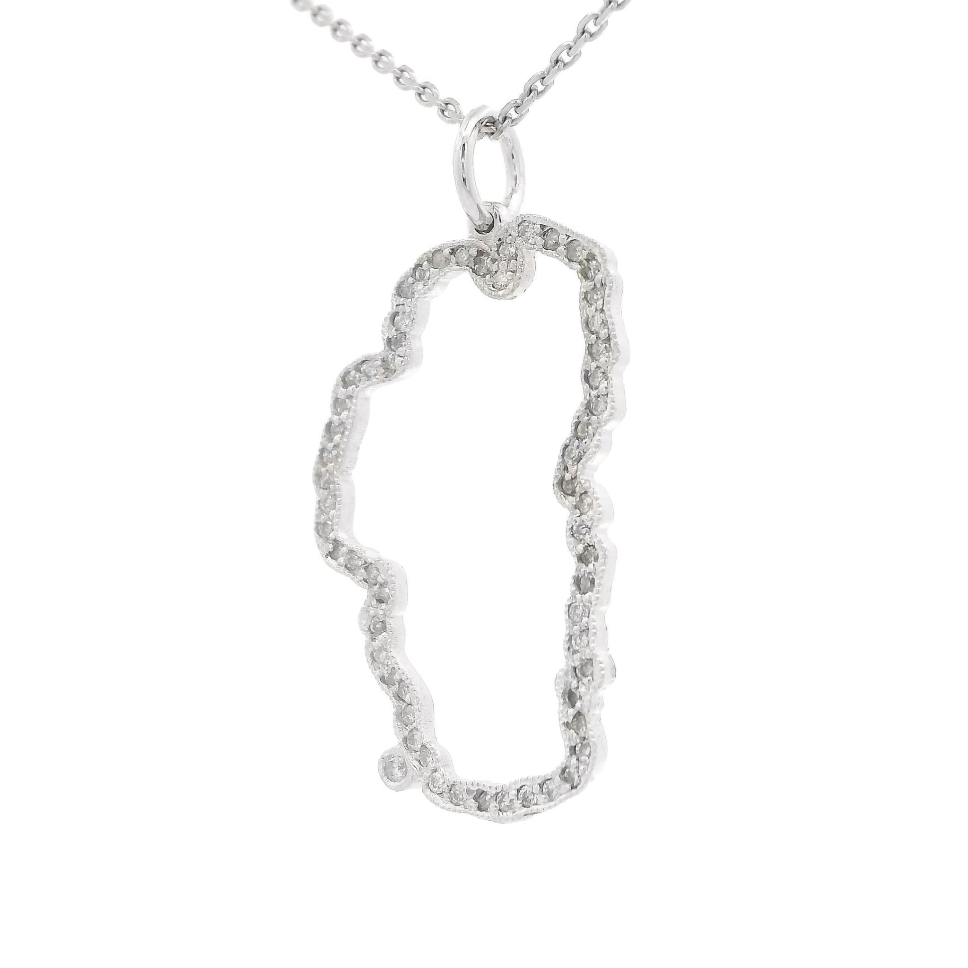 Custom White Gold Diamond Tahoe Pendant - Forever Rox
