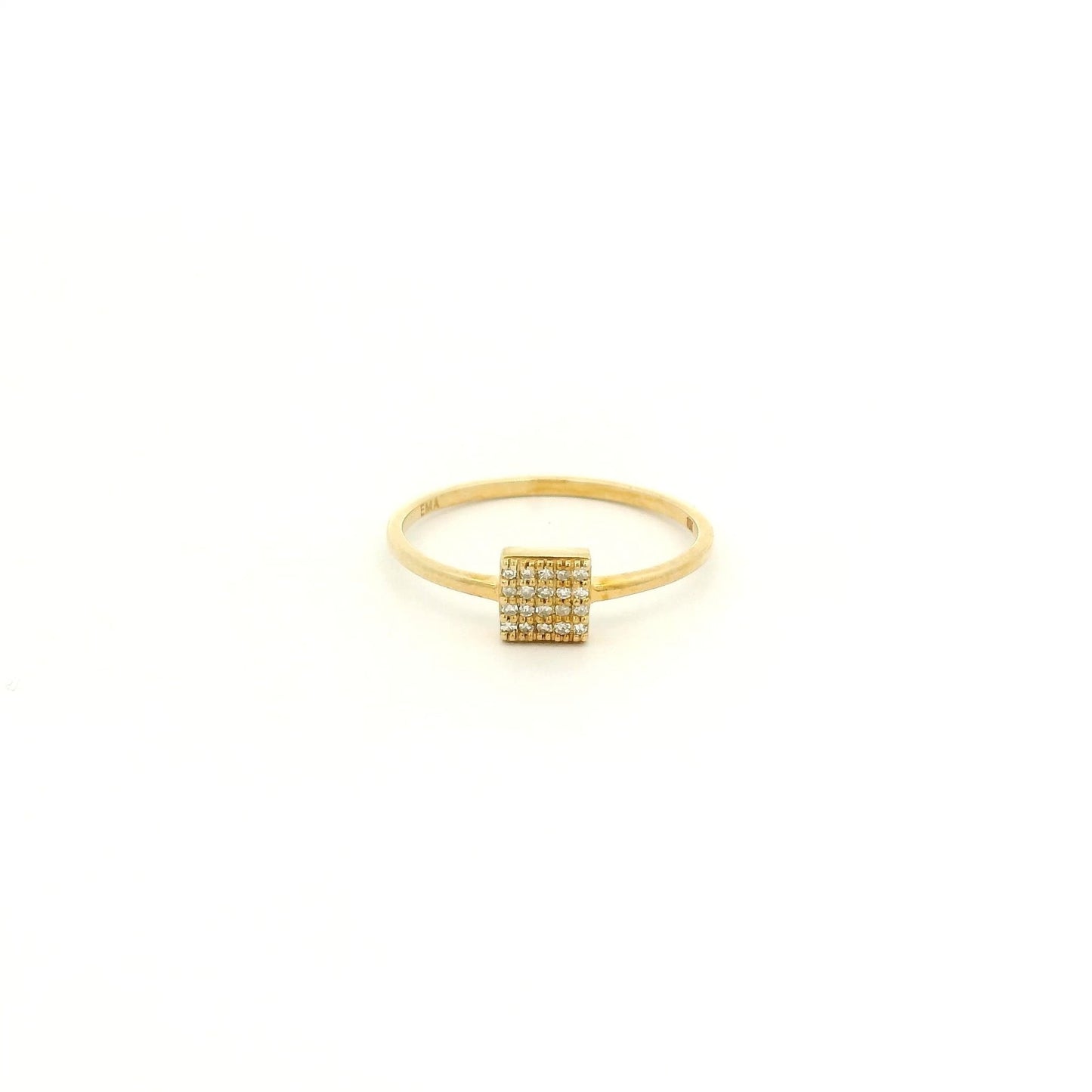 Dainty Pavé Diamond Square Ring - Forever Rox Fine Jewelry