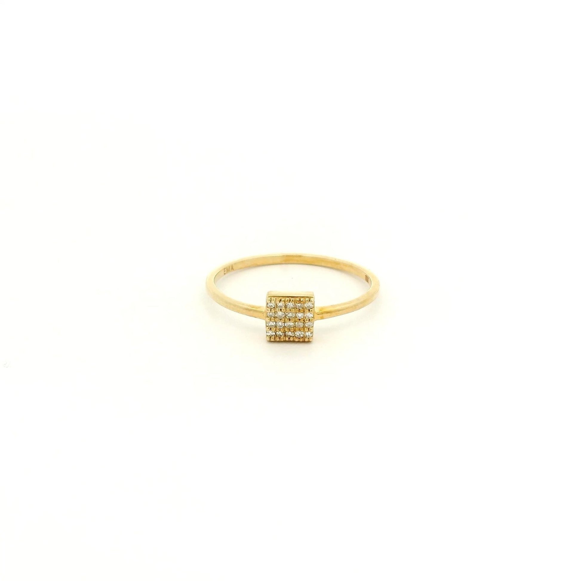 Dainty Pavé Diamond Square Ring - Forever Rox Fine Jewelry