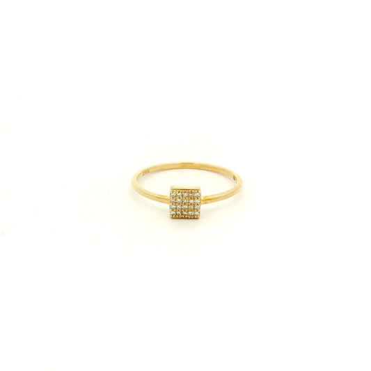 Dainty Pavé Diamond Square Ring - Forever Rox Fine Jewelry