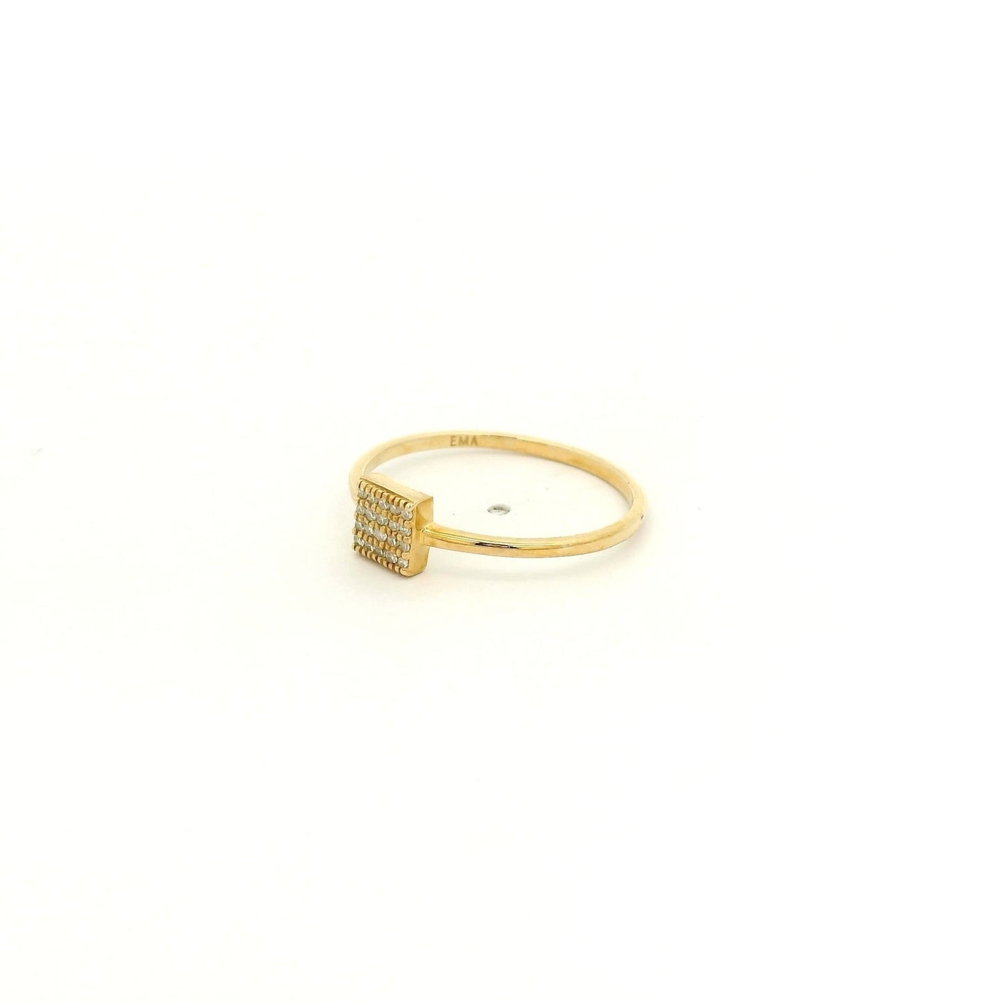 Dainty Pavé Diamond Square Ring - Forever Rox Fine Jewelry