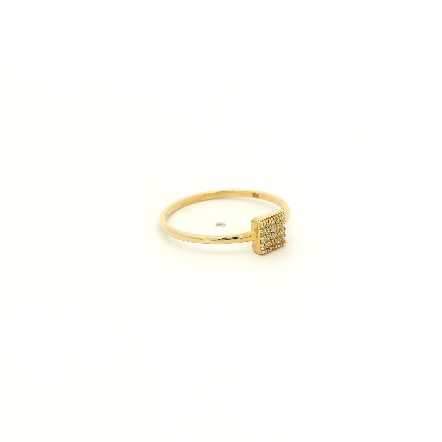 Dainty Pavé Diamond Square Ring - Forever Rox Fine Jewelry