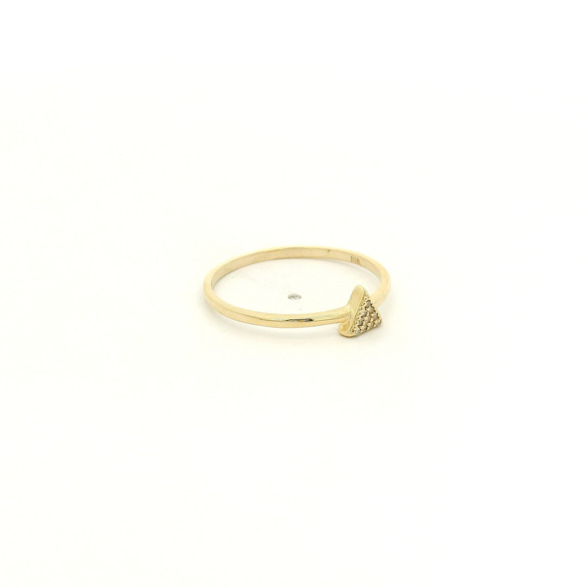 Dainty Pavé Set Diamond Triangle Ring - Forever Rox Fine Jewelry