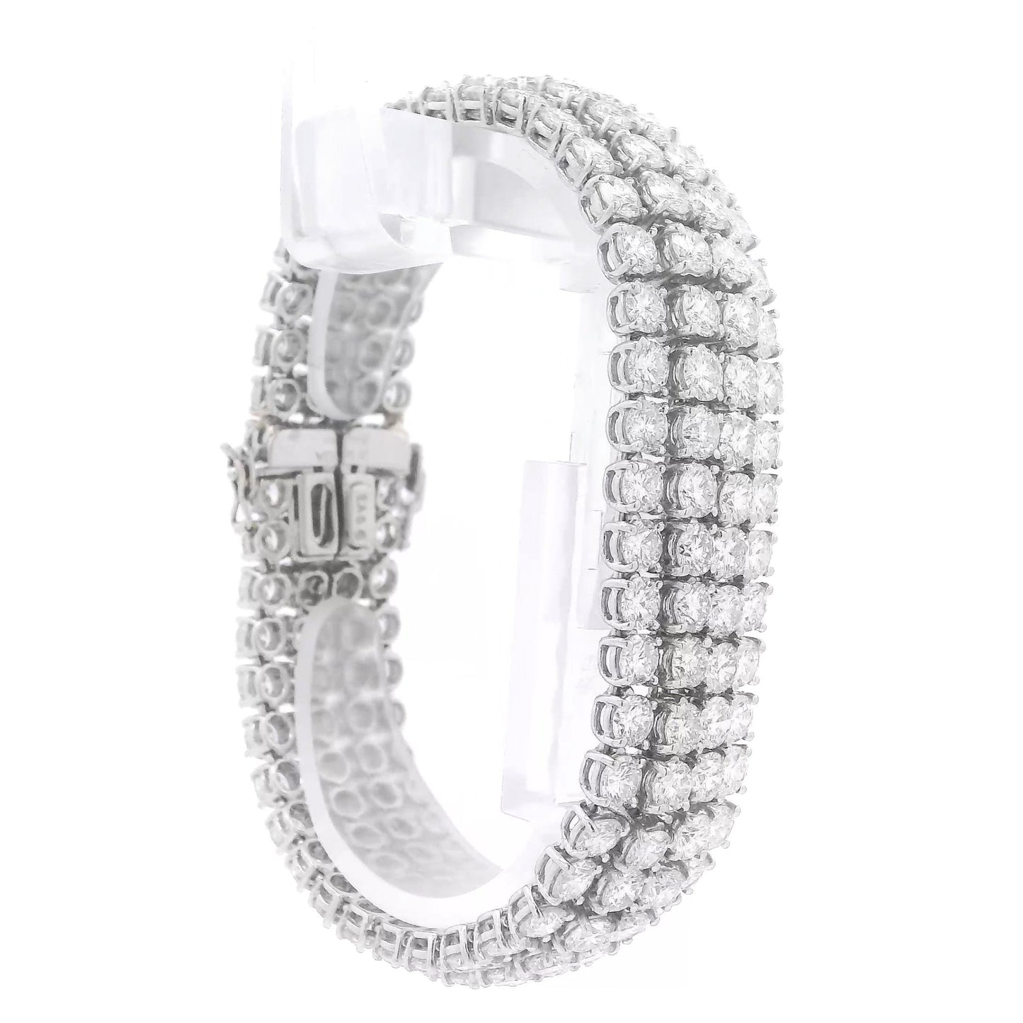 David Webb Custom Made 4 Row 31.31ctw Diamond Bracelet - Forever Rox