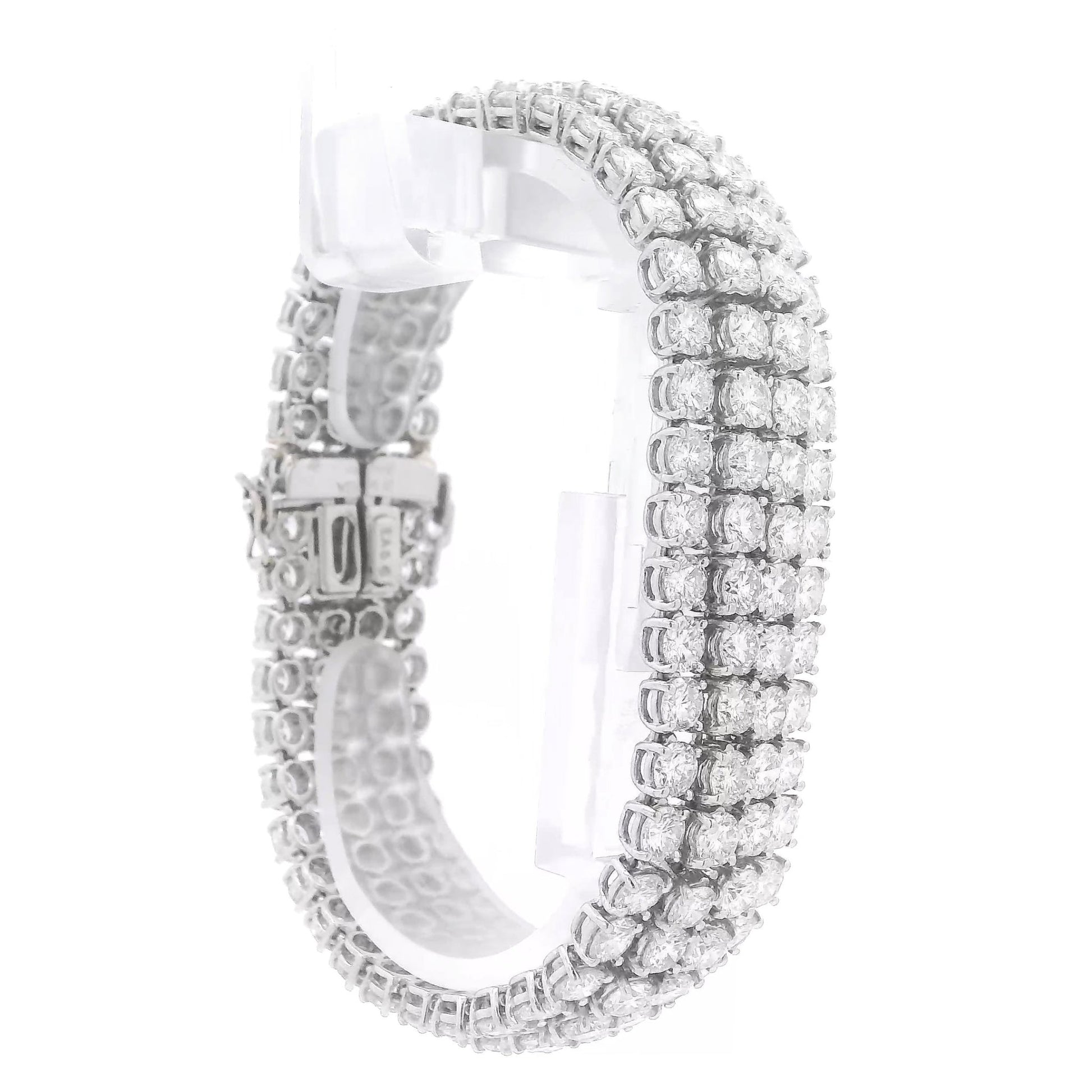 David Webb Custom Made 4 Row 31.31ctw Diamond Bracelet - Forever Rox