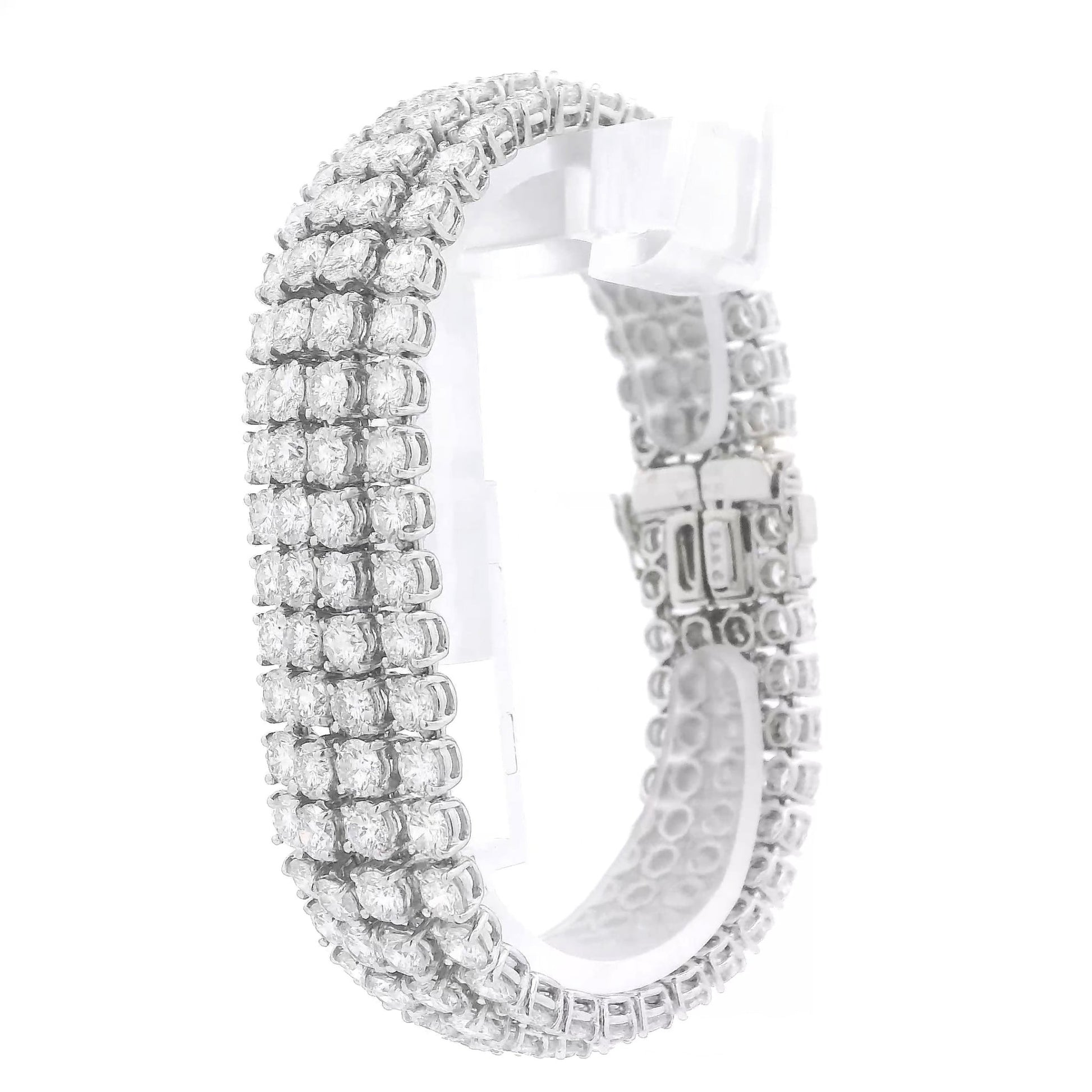 David Webb Custom Made 4 Row 31.31ctw Diamond Bracelet - Forever Rox