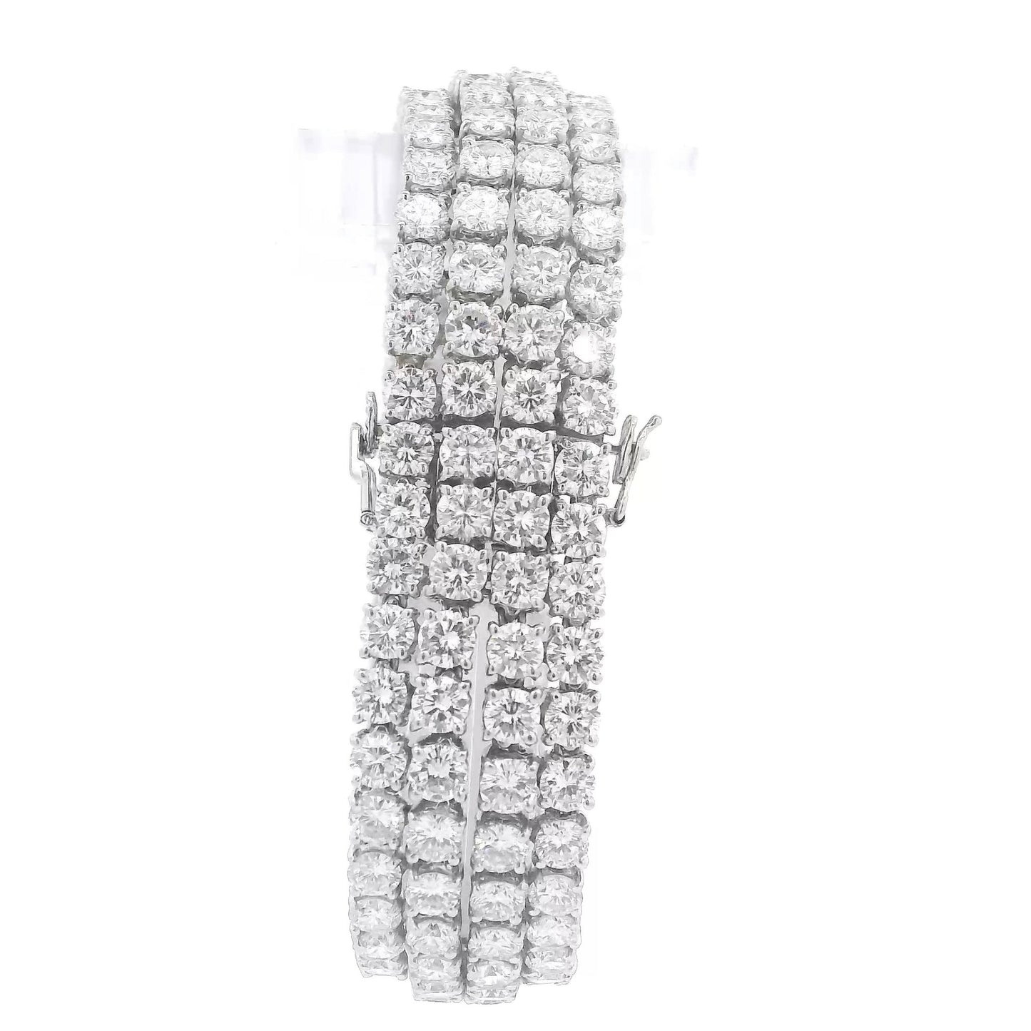 David Webb Custom Made 4 Row 31.31ctw Diamond Bracelet - Forever Rox