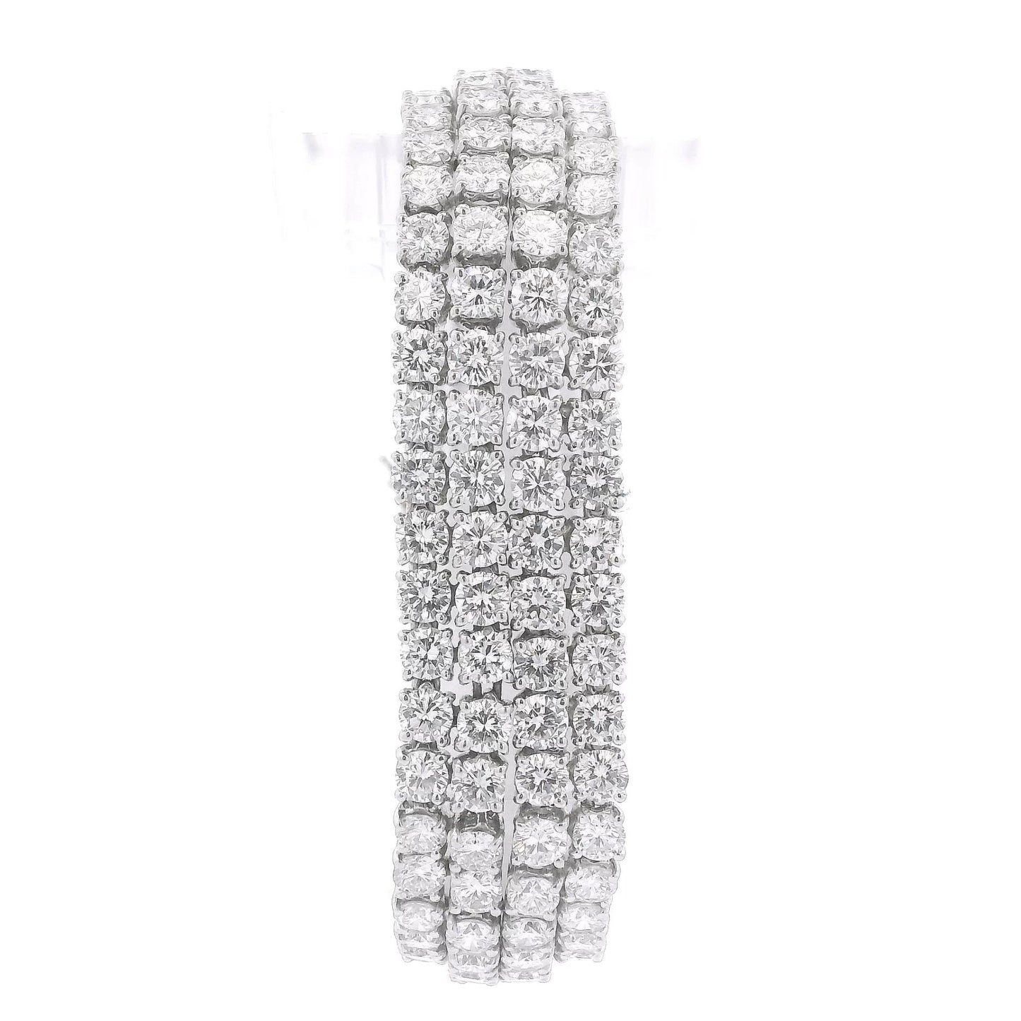 David Webb Custom Made 4 Row 31.31ctw Diamond Bracelet - Forever Rox