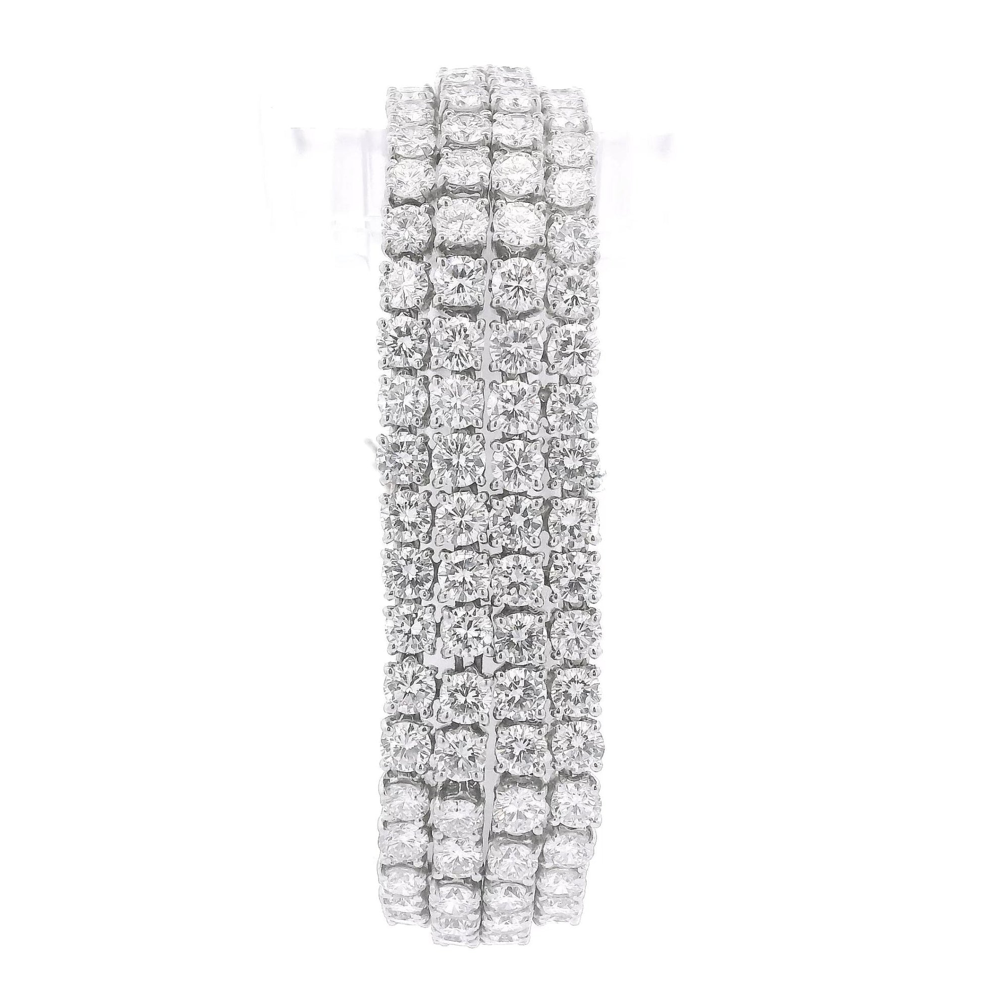 David Webb Custom Made 4 Row 31.31ctw Diamond Bracelet - Forever Rox