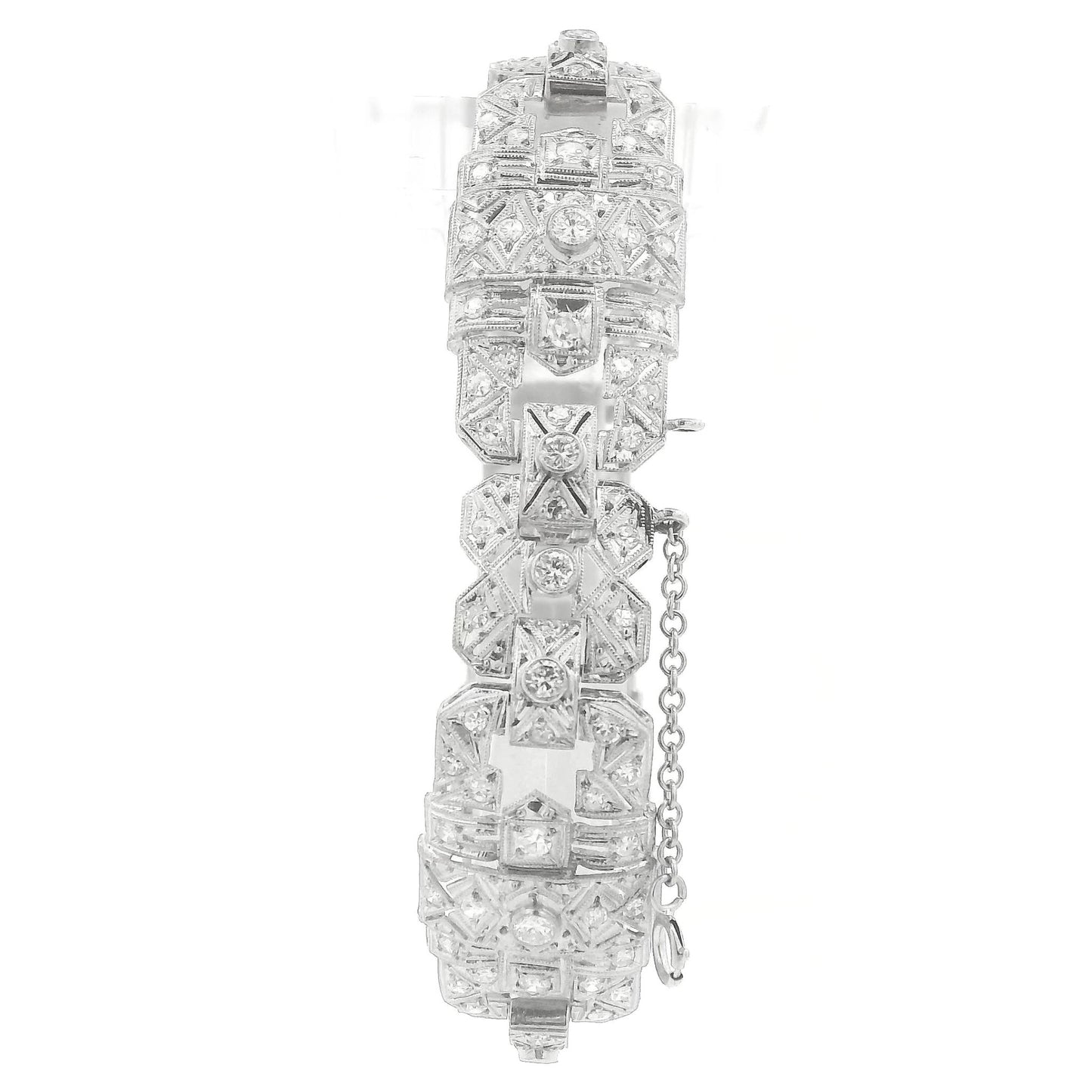 Diamond Art Deco Platinum Bracelet - Forever Rox Fine Jewelry