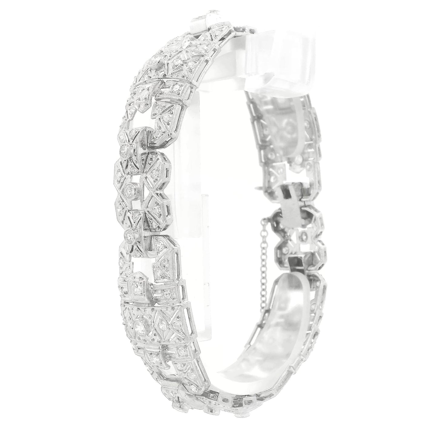 Diamond Art Deco Platinum Bracelet - Forever Rox Fine Jewelry