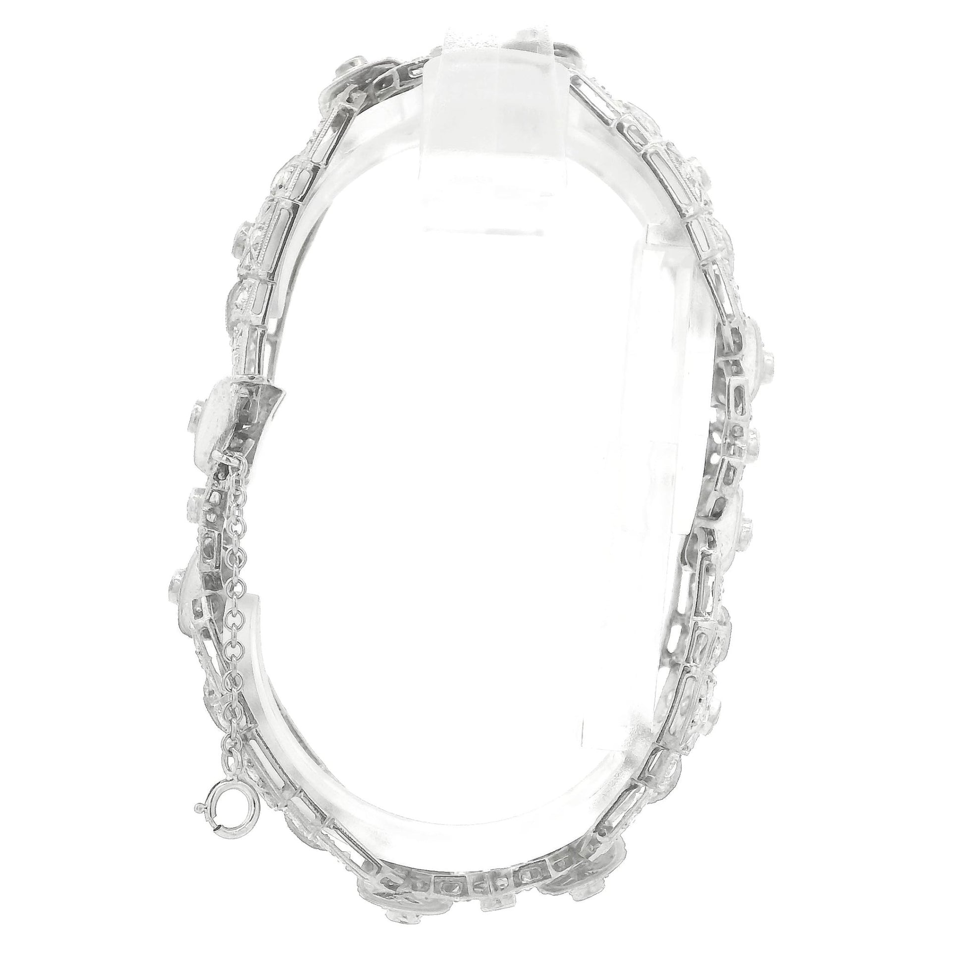 Diamond Art Deco Platinum Bracelet - Forever Rox Fine Jewelry