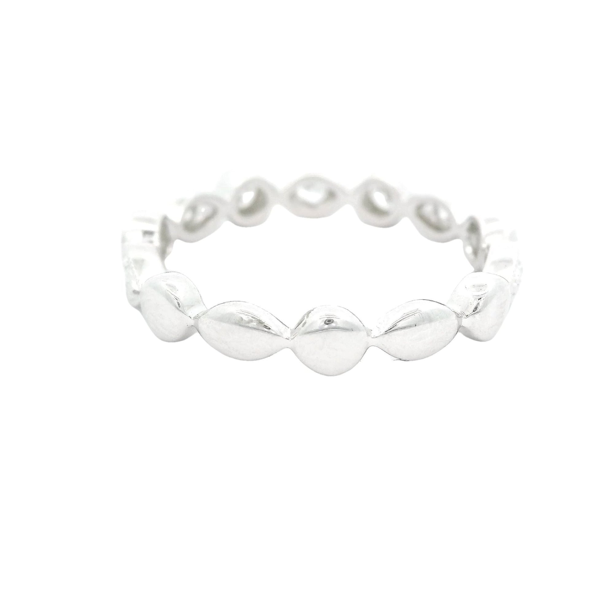 Diamond Band With Marquise and Round Milgrain Bezels - Forever Rox