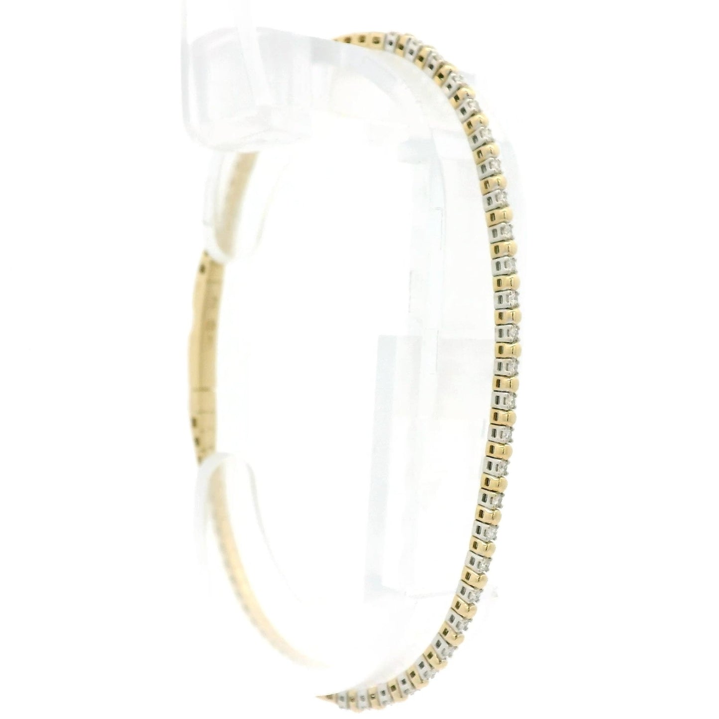 Diamond & Bead Flex Bangle - Forever Rox