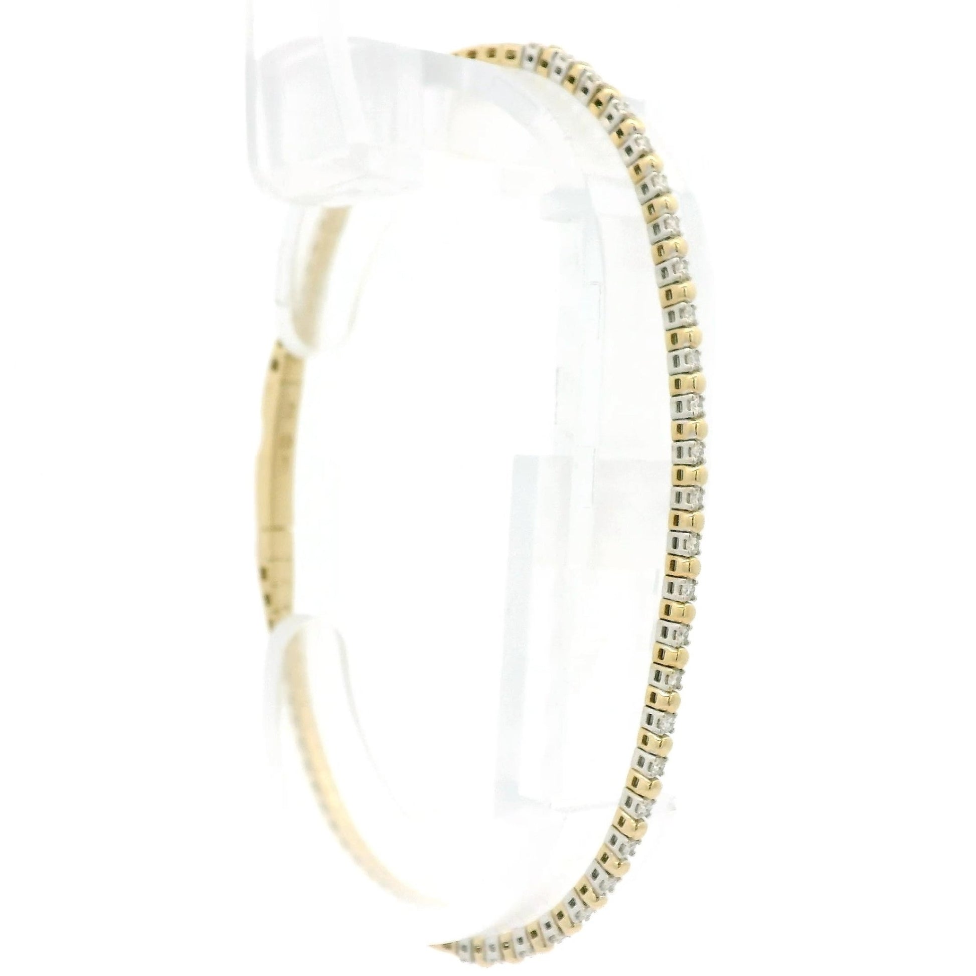 Diamond & Bead Flex Bangle - Forever Rox