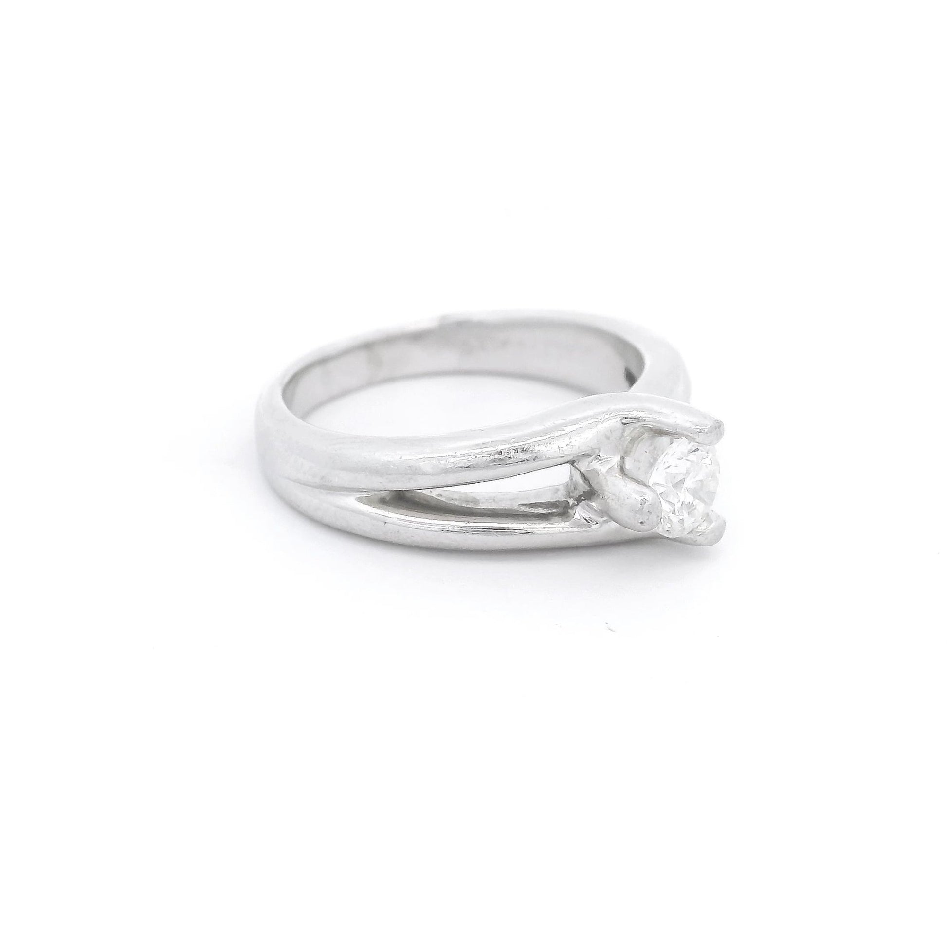 Diamond Bridal Ring with Chennel Set Diamonds - Forever Rox Fine Jewelry