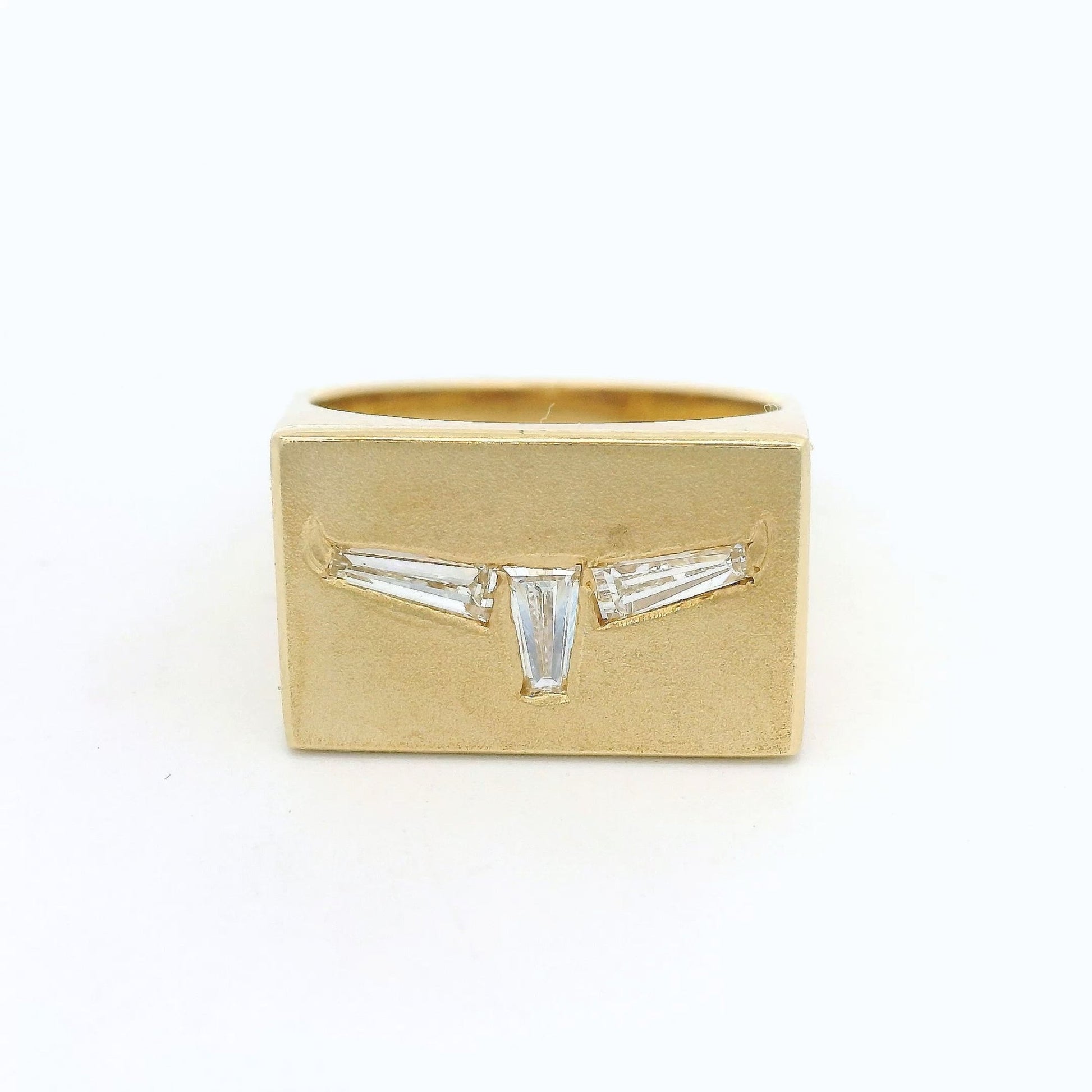 Diamond Bull Head Mens Ring - Forever Rox