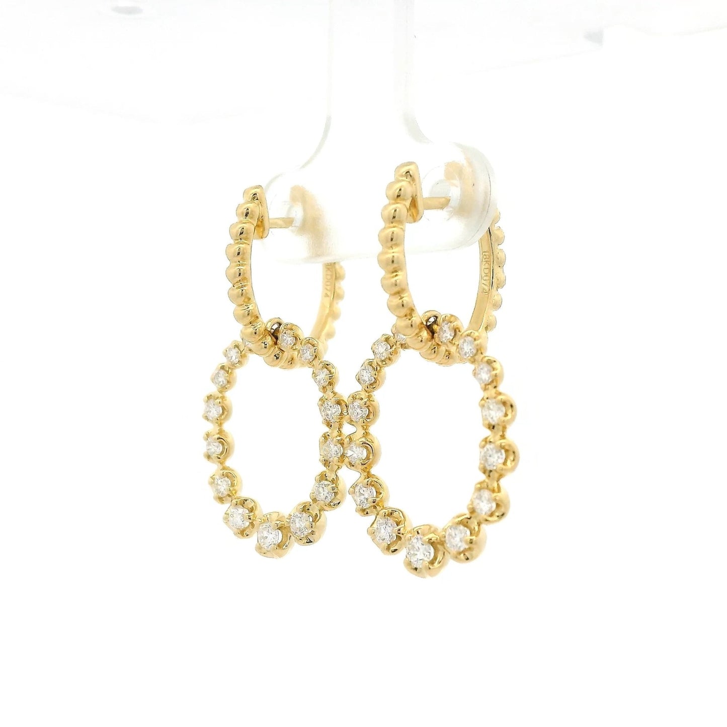 Diamond Circle Dangle Earrings - Forever Rox Fine Jewelry