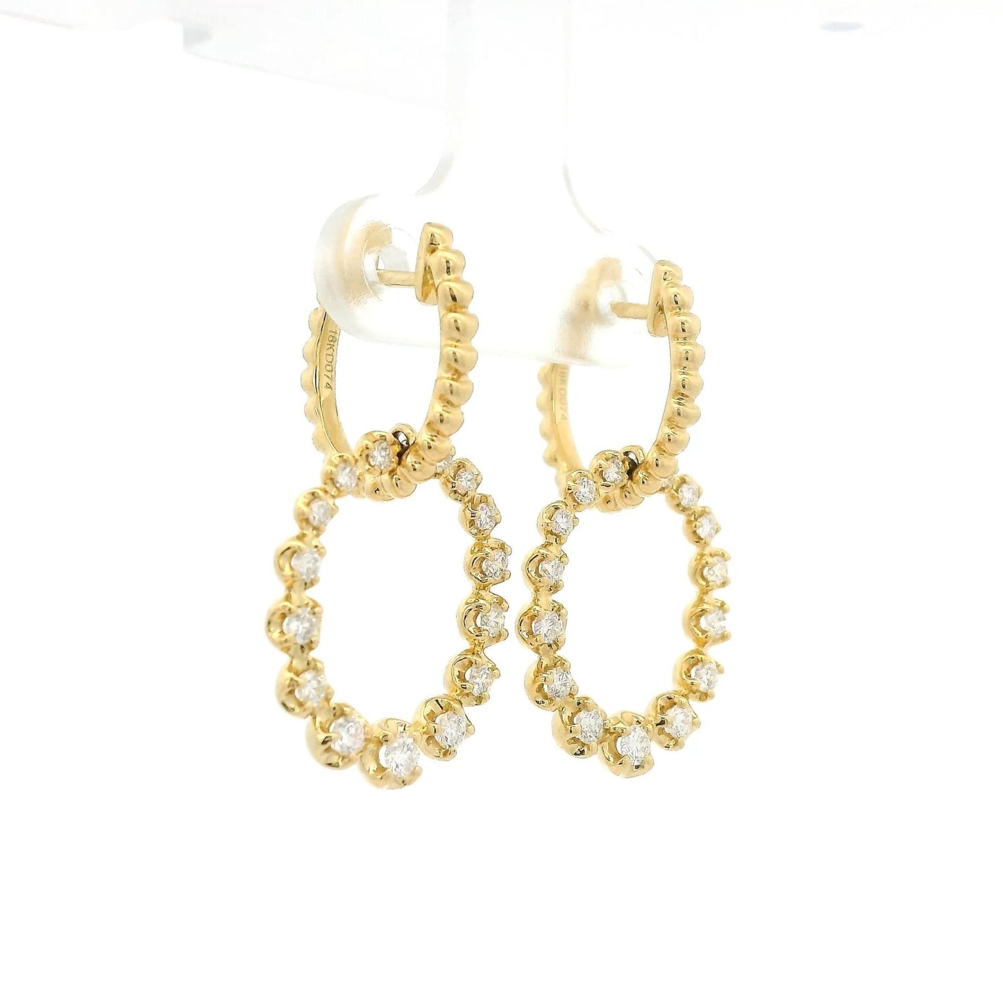 Diamond Circle Dangle Earrings - Forever Rox Fine Jewelry