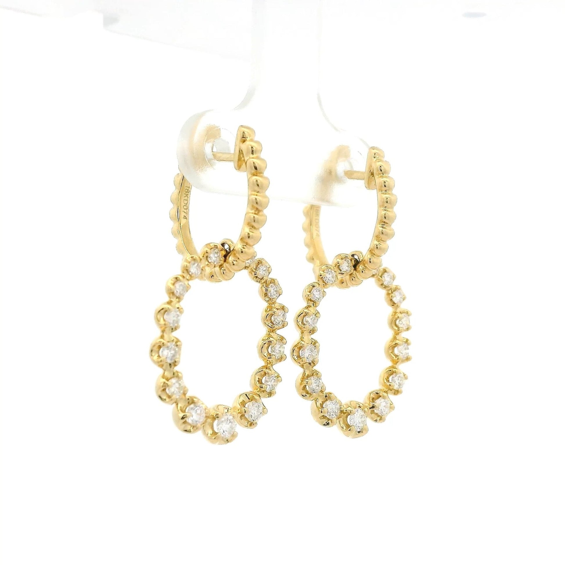 Diamond Circle Dangle Earrings - Forever Rox Fine Jewelry