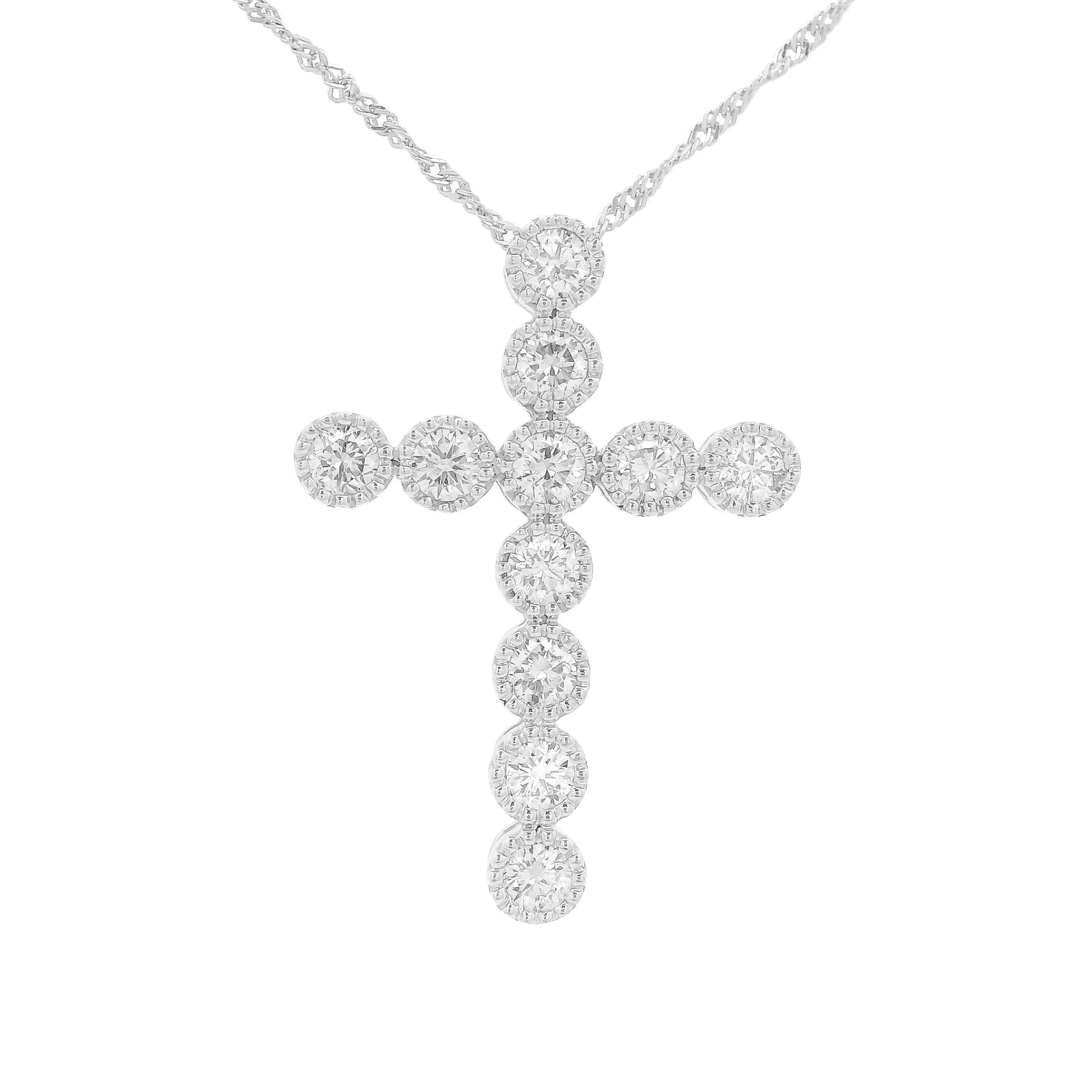 Diamond Cross With Milgrain Bezels - Forever Rox