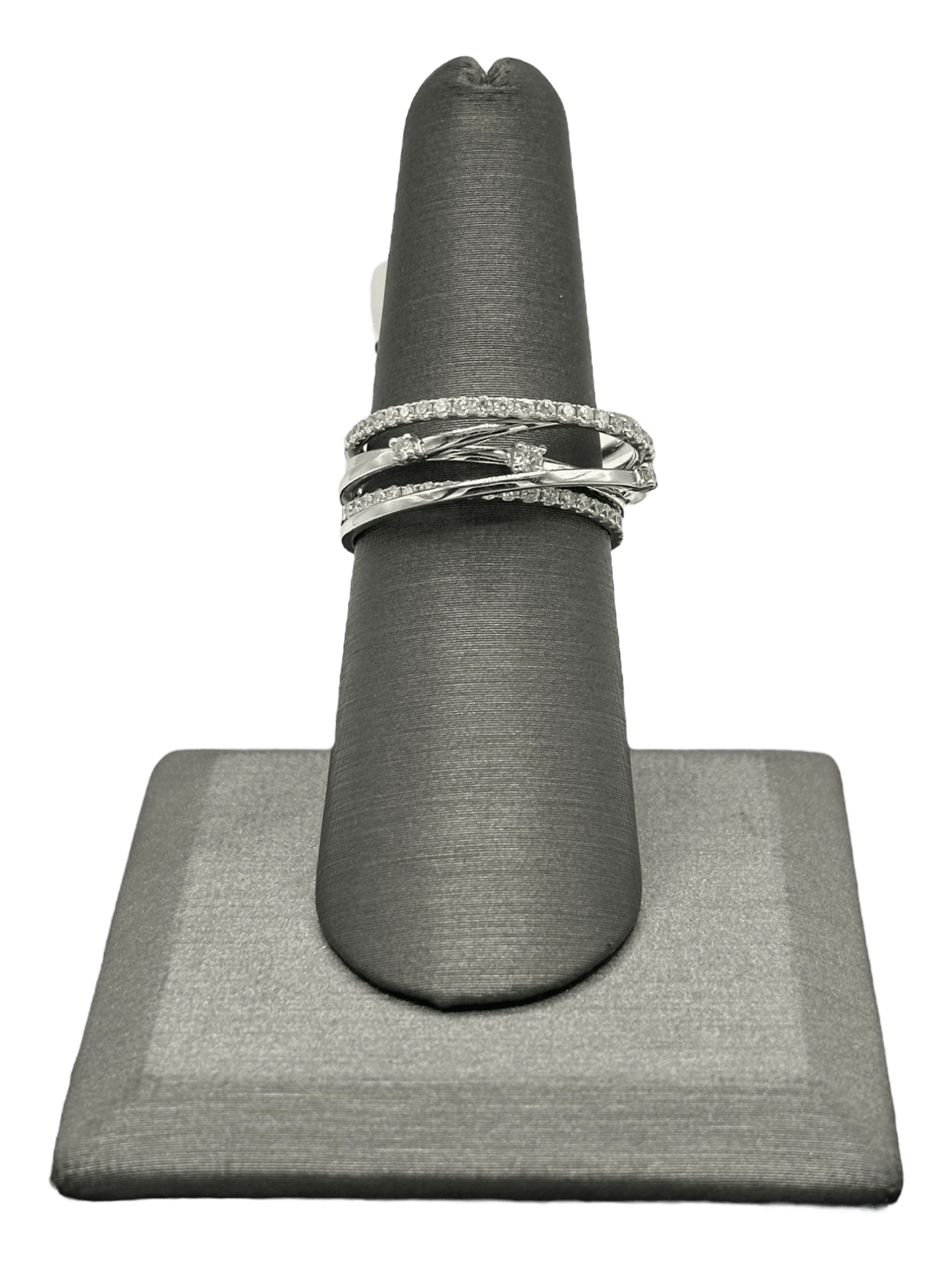 Diamond Crossover Ring - Forever Rox