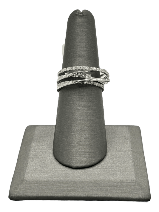 Diamond Crossover Ring - Forever Rox