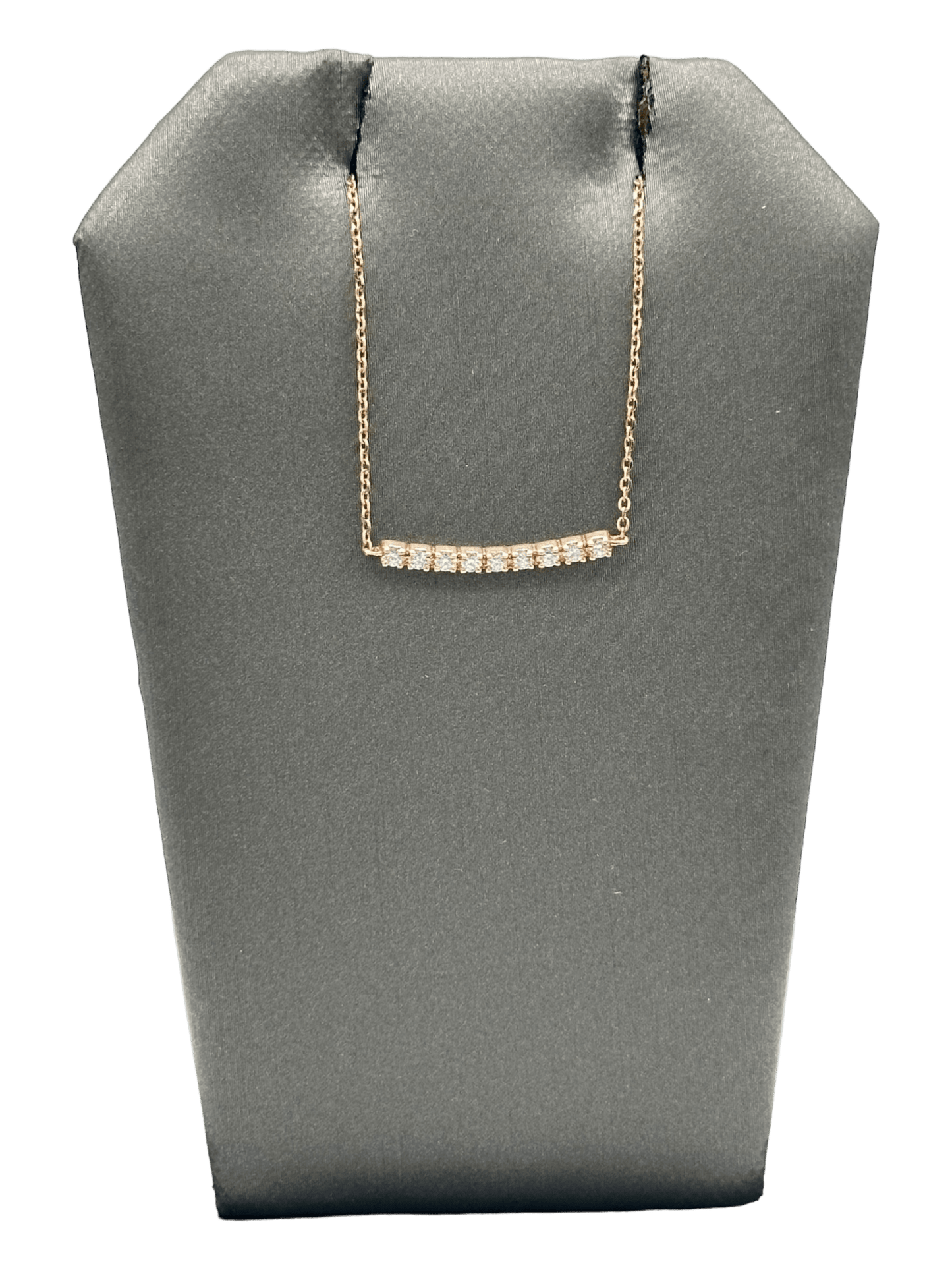 Diamond Curved Bar Pendant - Forever Rox
