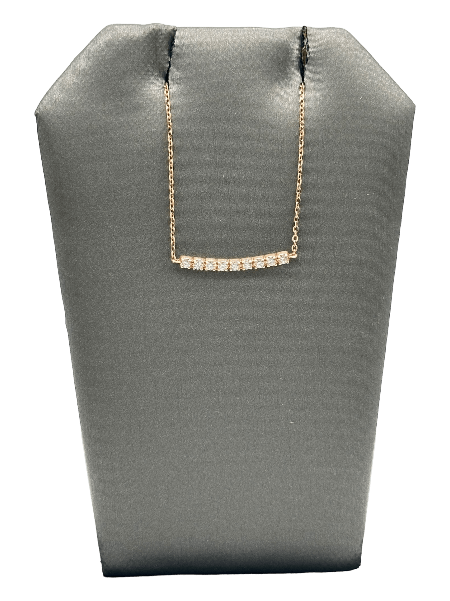 Diamond Curved Bar Pendant - Forever Rox