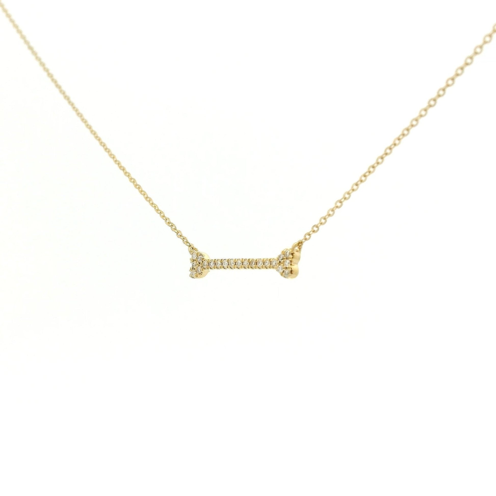 Diamond Dog Bone Pendants - Forever Rox Fine Jewelry