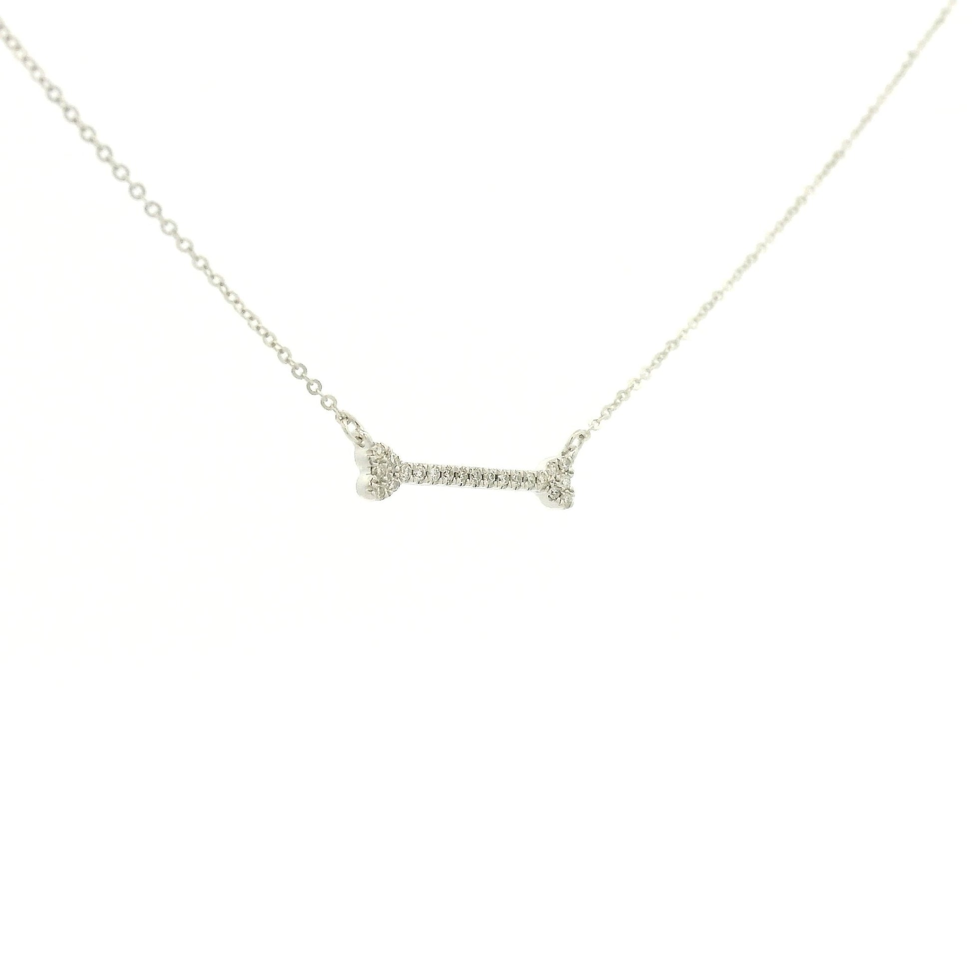 Diamond Dog Bone Pendants - Forever Rox Fine Jewelry