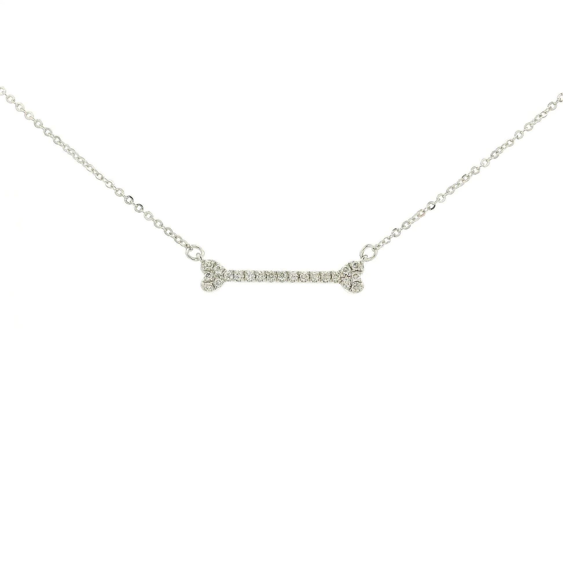 Diamond Dog Bone Pendants - Forever Rox Fine Jewelry