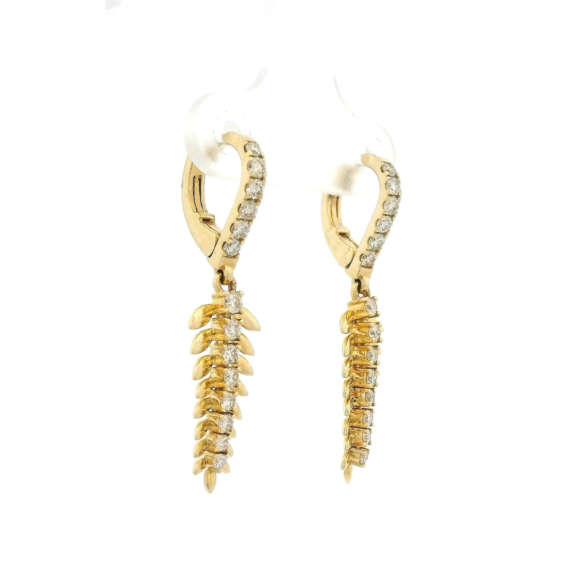 Diamond Feather Dangles - Forever Rox
