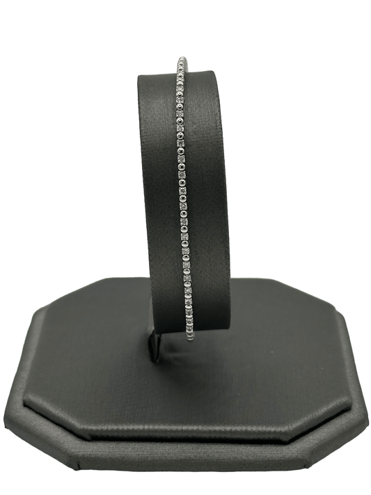 Diamond & Gold Bead Alternating Flex Bangle - Forever Rox