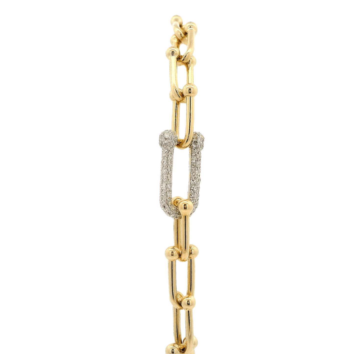 Diamond & Gold Hardwear Link Bracelet - Forever Rox