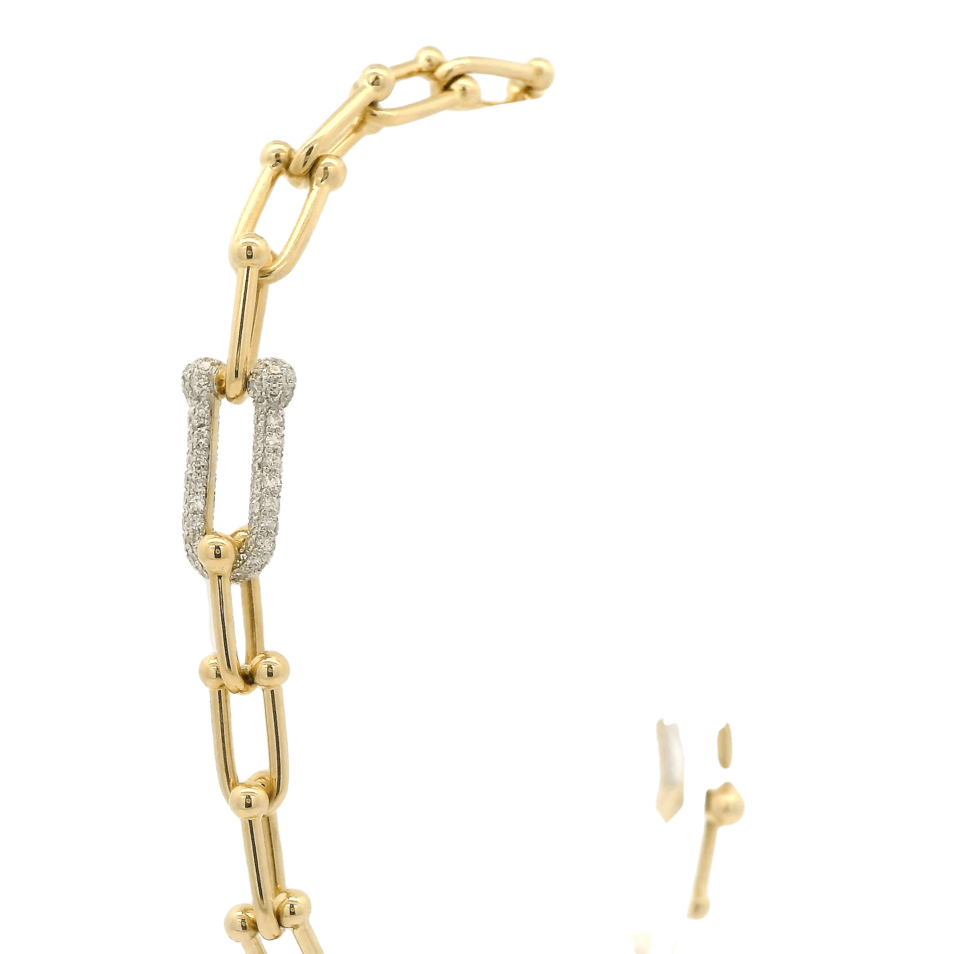 Diamond & Gold Hardwear Link Bracelet - Forever Rox