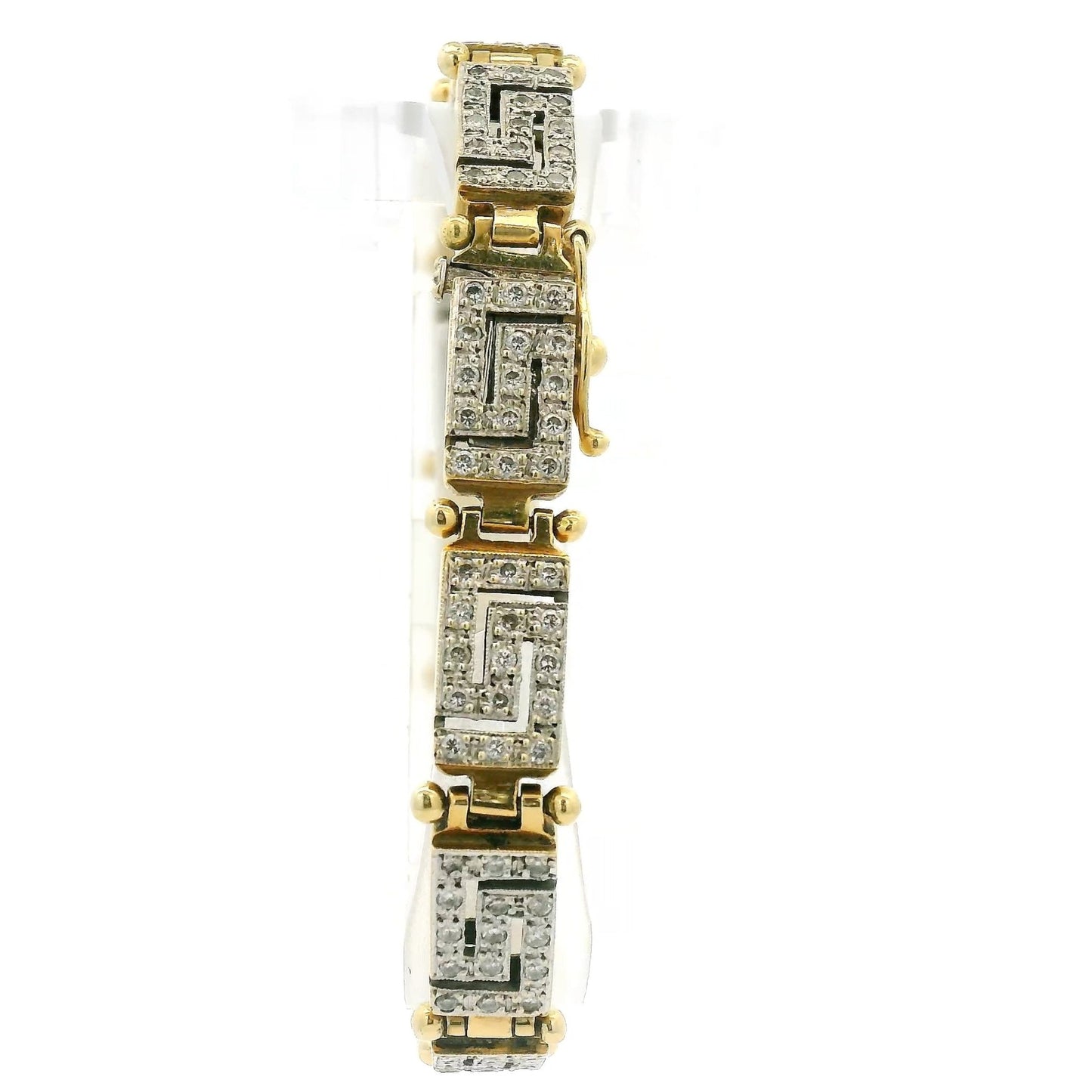 Diamond Greek Key Design Bracelet (Reversible) - Forever Rox
