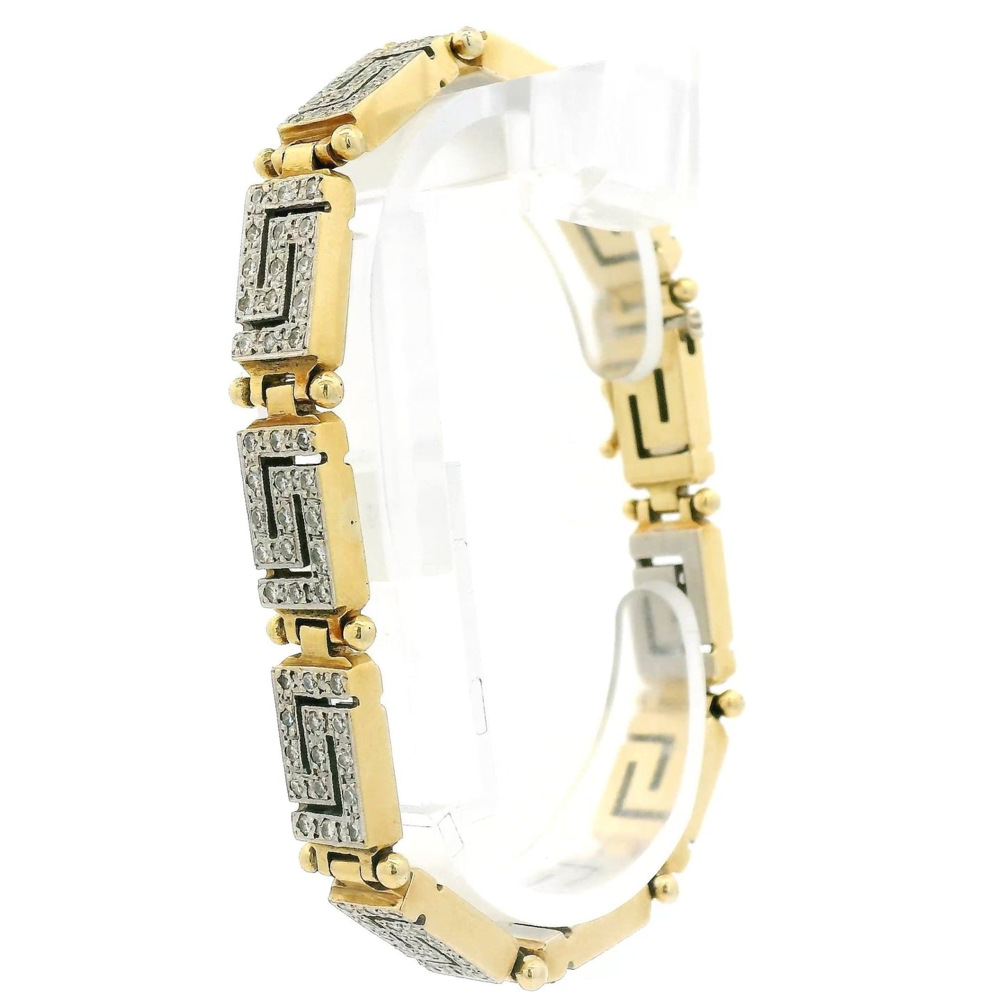 Diamond Greek Key Design Bracelet (Reversible) - Forever Rox