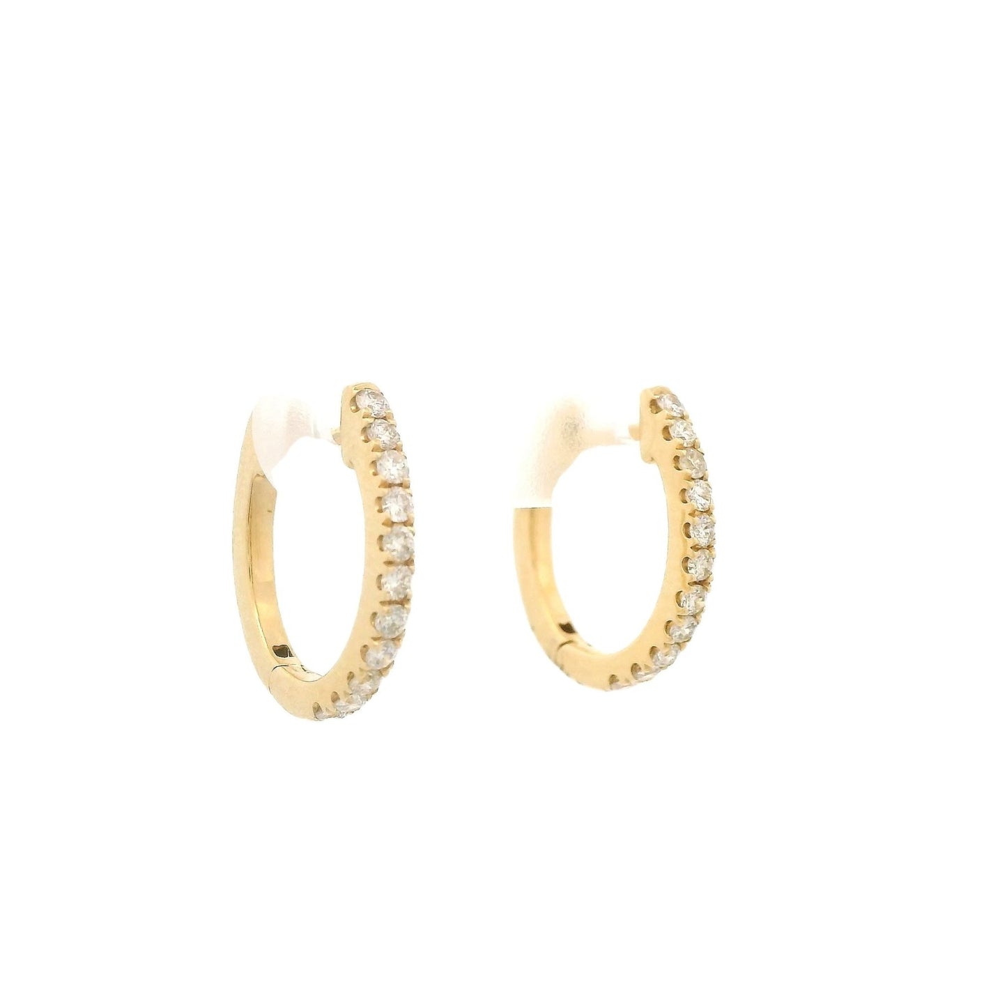 Diamond Huggie Oval Hoops - Forever Rox
