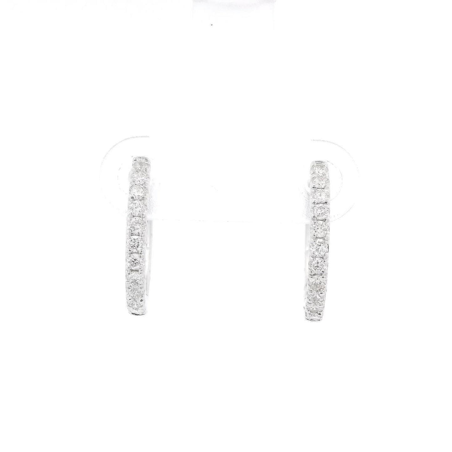 Diamond Huggie Oval Hoops - Forever Rox