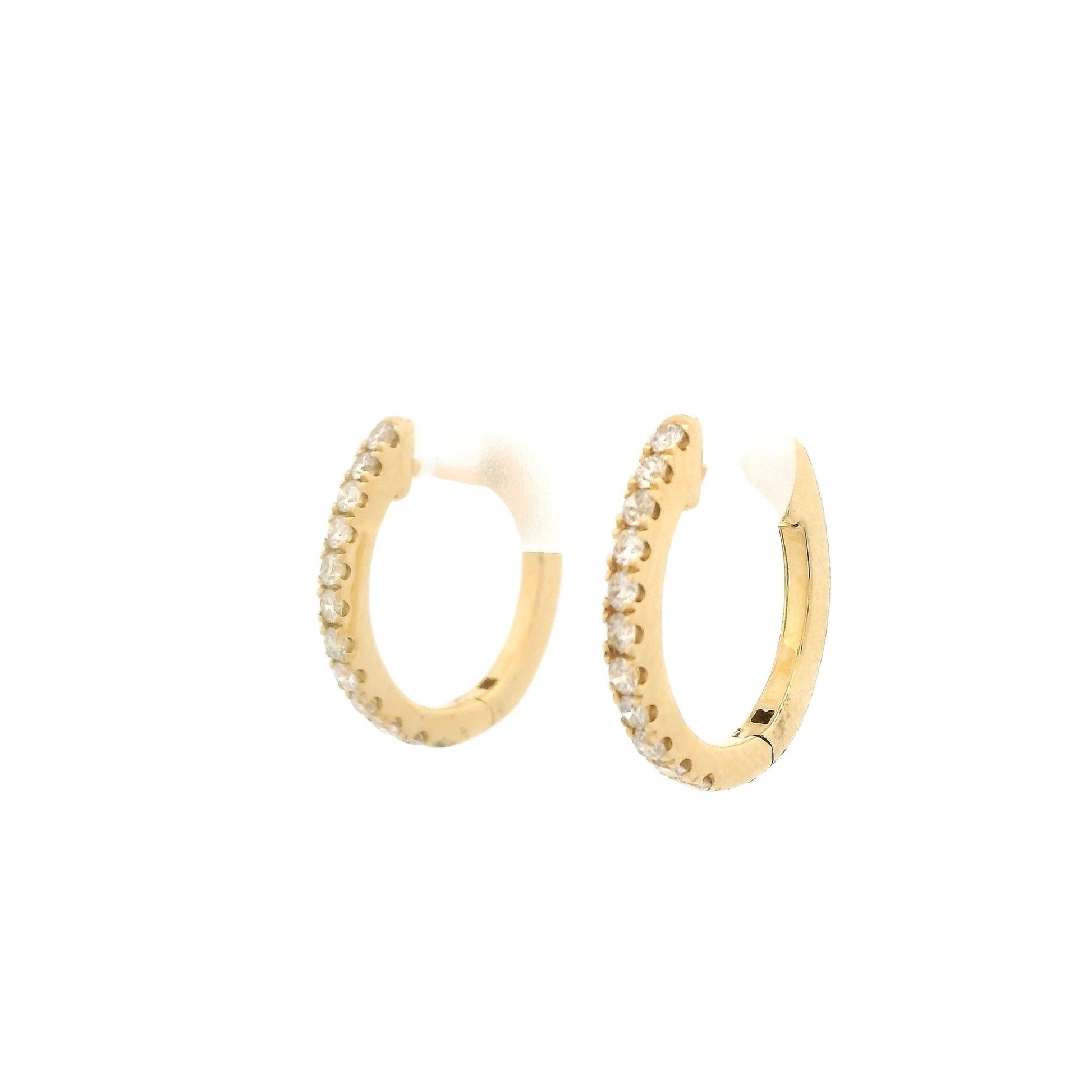 Diamond Huggie Oval Hoops - Forever Rox