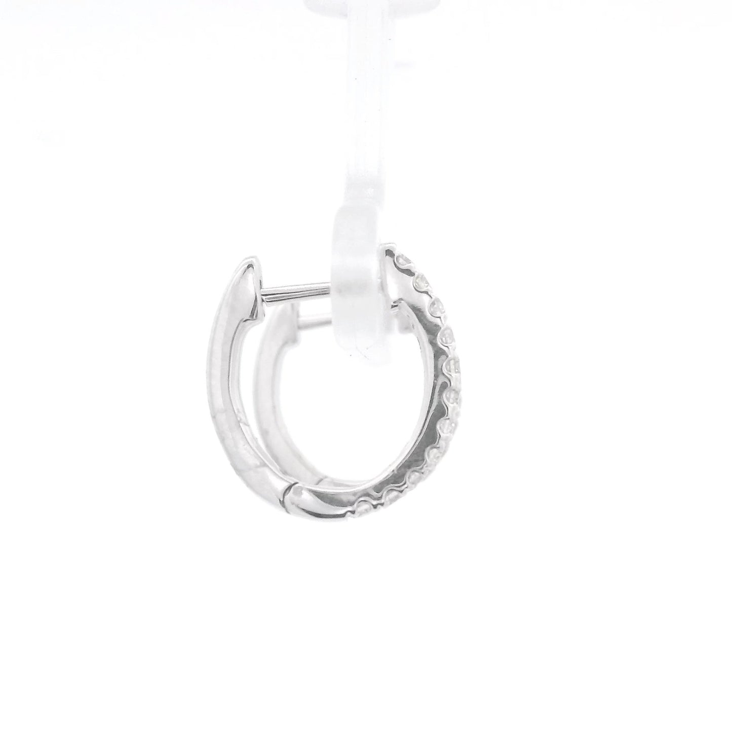 Diamond Huggie Oval Hoops - Forever Rox