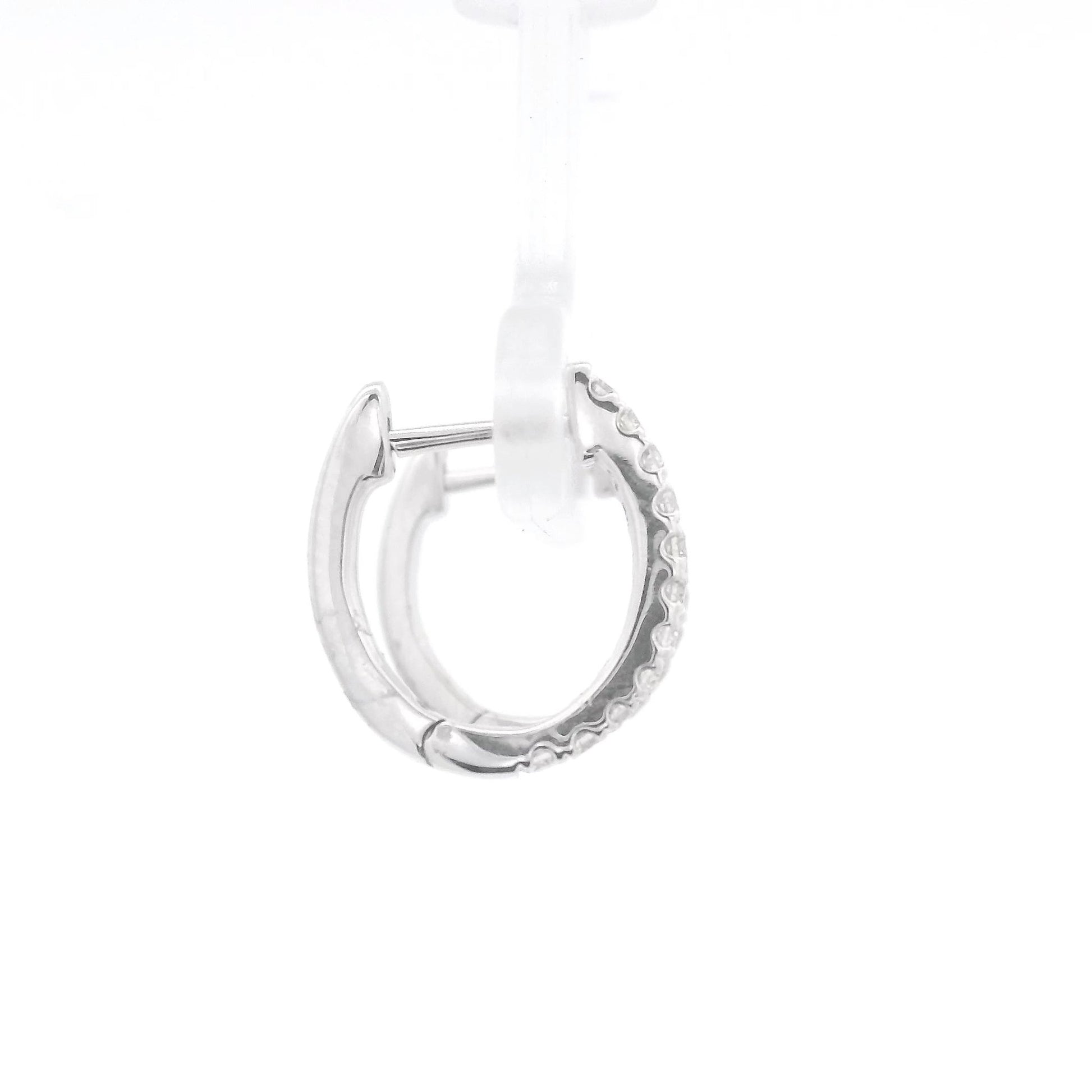 Diamond Huggie Oval Hoops - Forever Rox