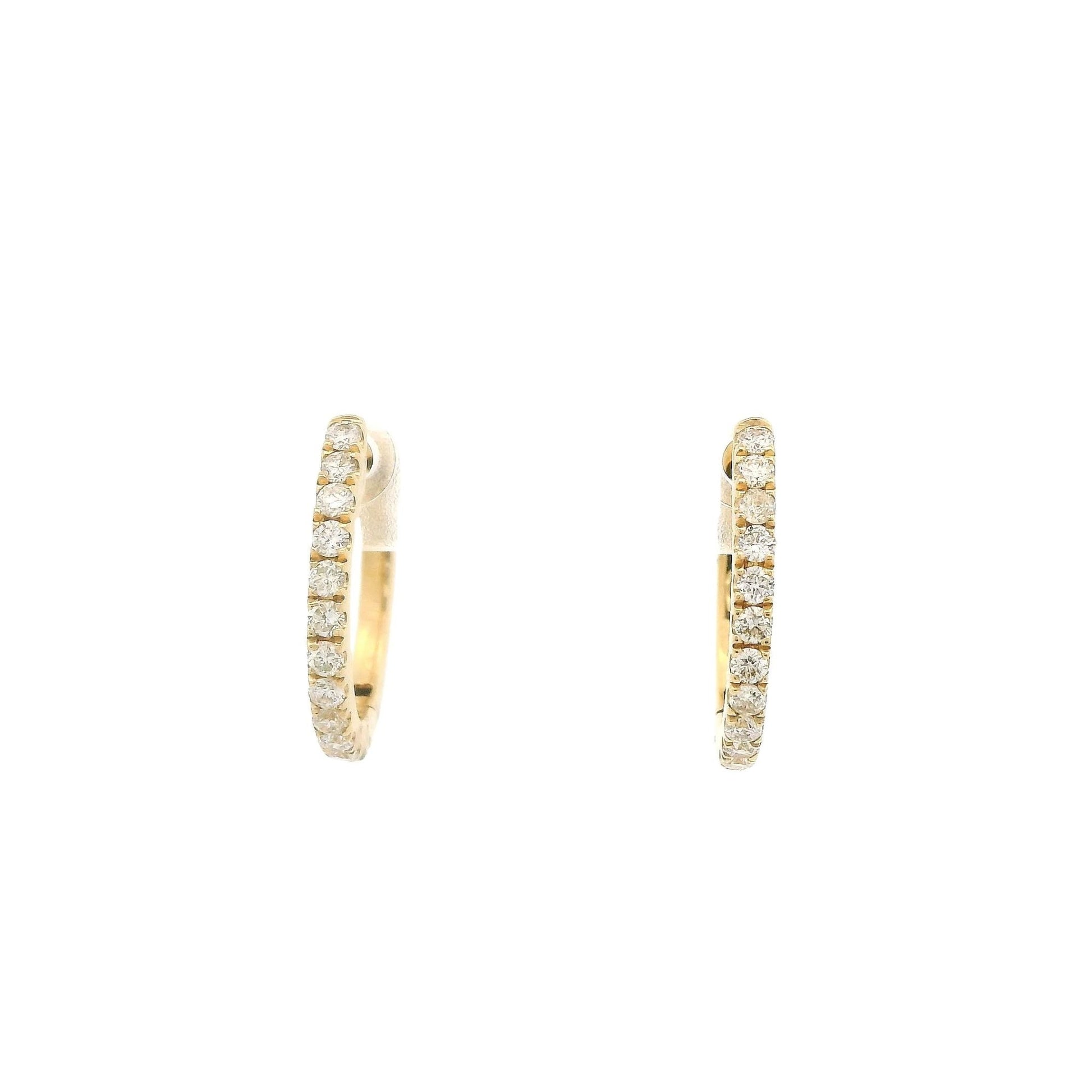 Diamond Huggie Oval Hoops - Forever Rox