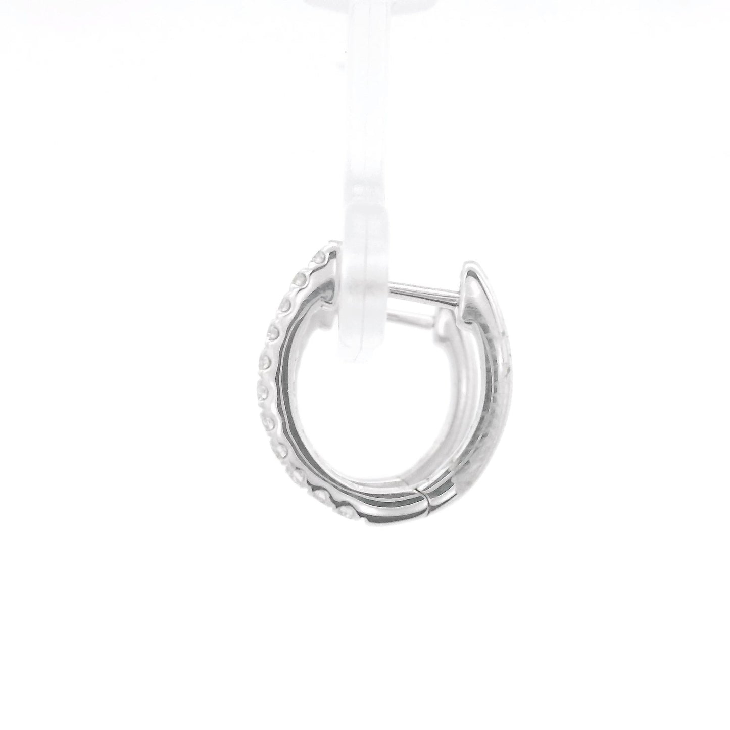Diamond Huggie Oval Hoops - Forever Rox