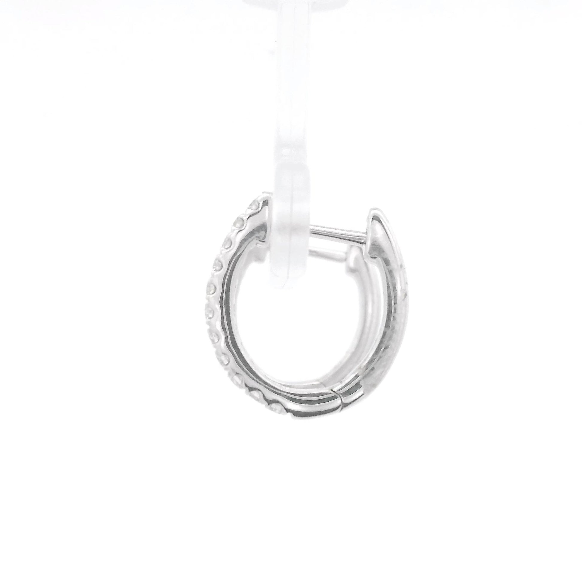 Diamond Huggie Oval Hoops - Forever Rox