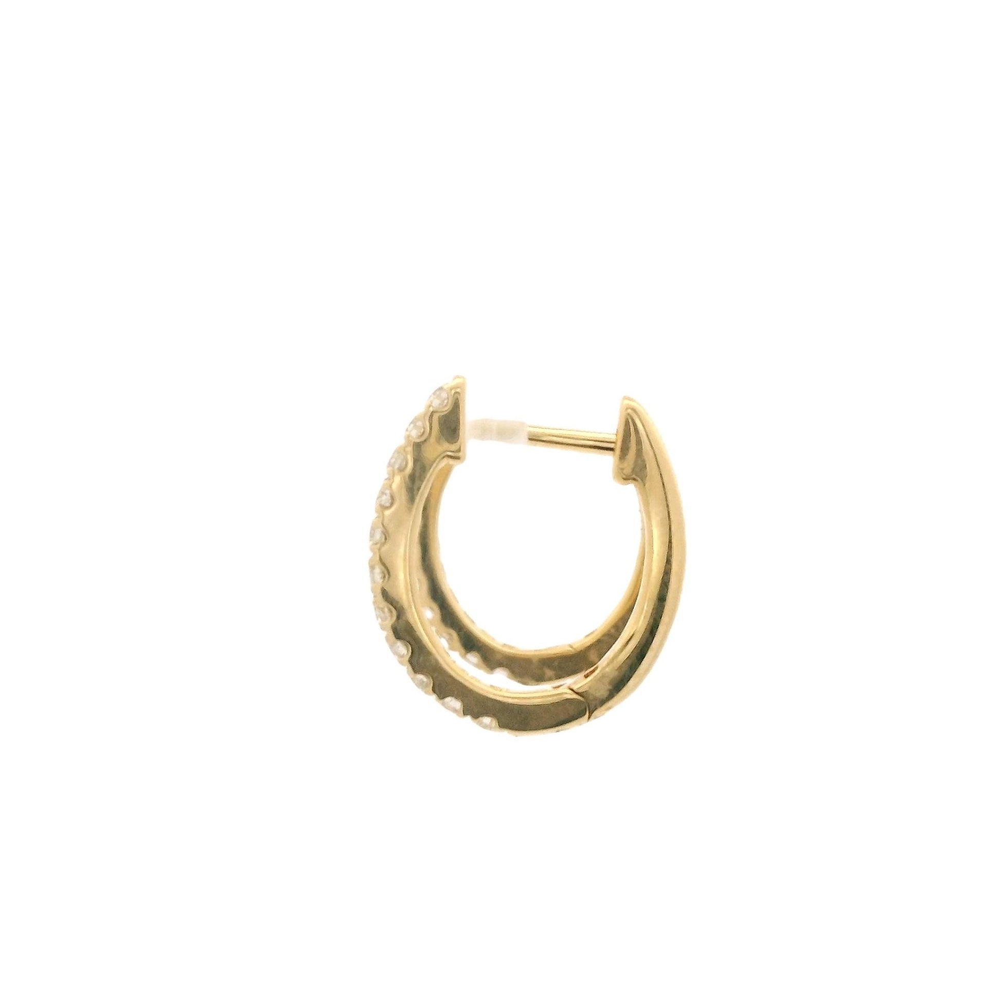 Diamond Huggie Oval Hoops - Forever Rox